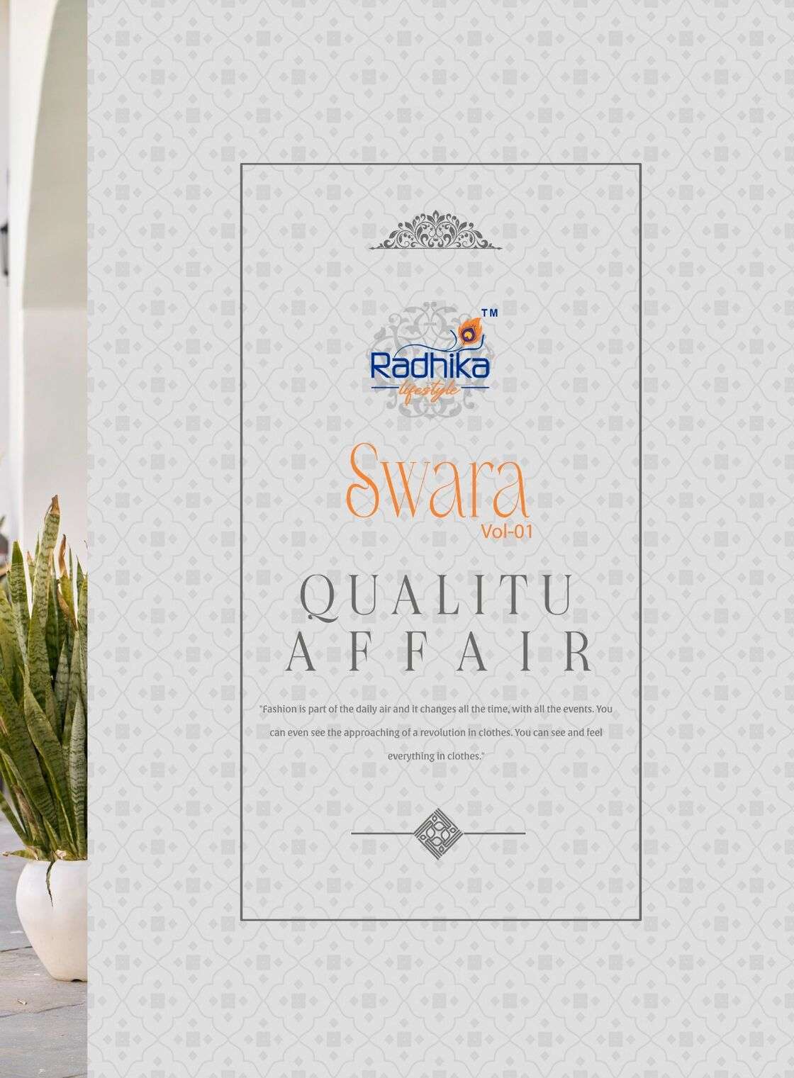 SWARA VOL-1 BY RADHIKA LIFE STYLE IN REYON TWO TONE FOIL PRINT WITH WORK 