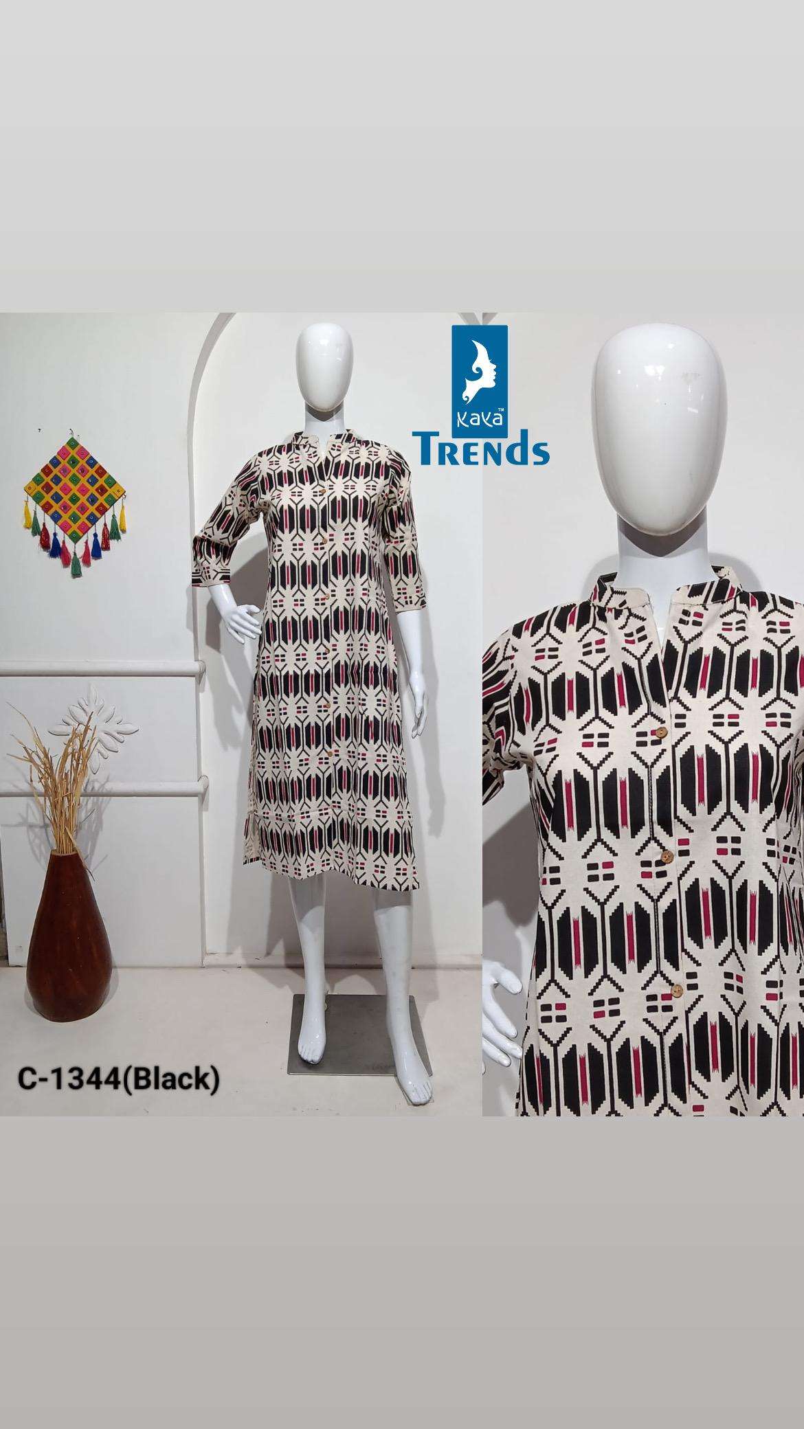TRENDS BY KAYA KURTI IN RAYON WITH PURE GAMTHI PATCH TRADITIONAL KURTIS