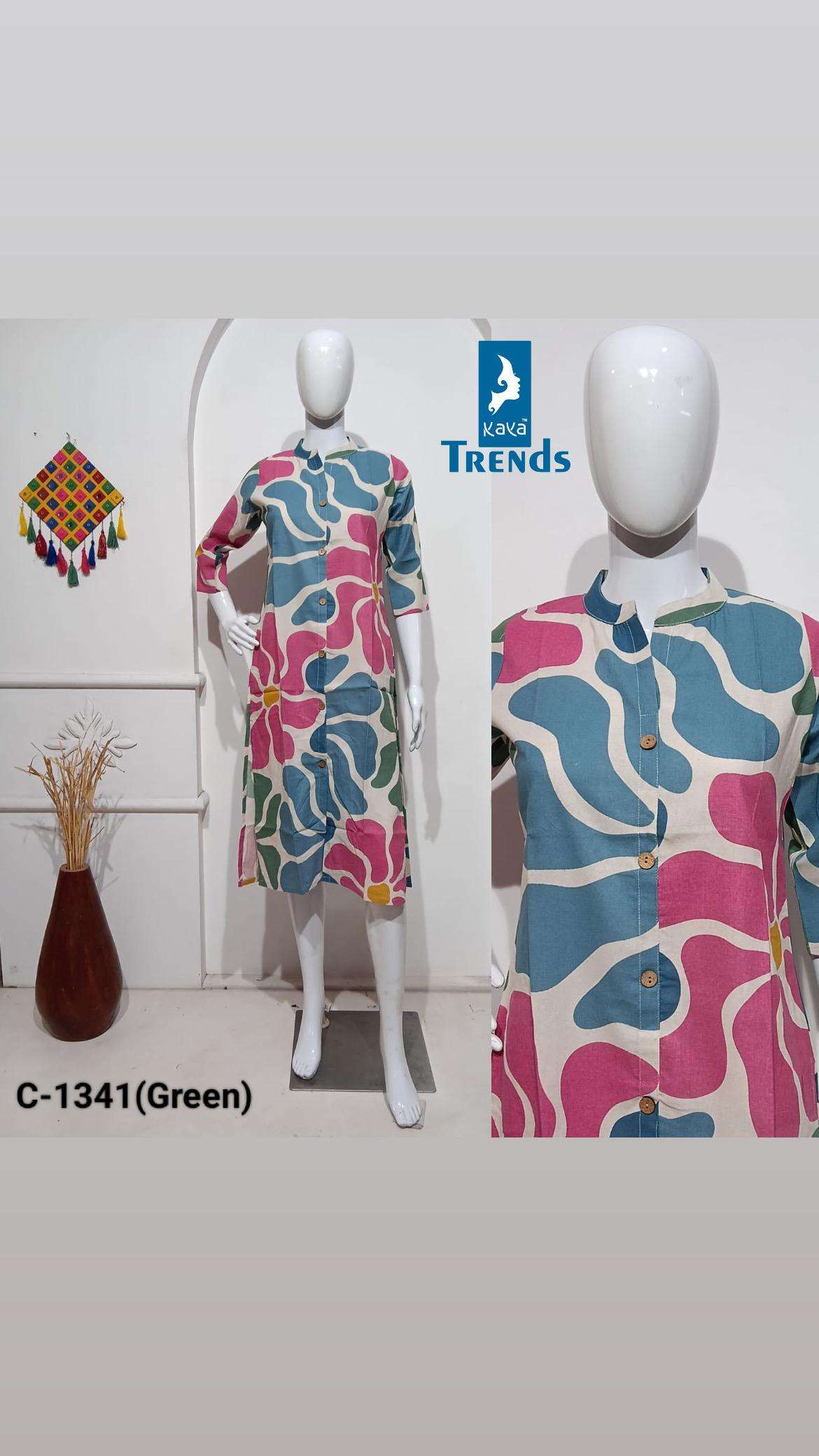 TRENDS BY KAYA KURTI IN RAYON WITH PURE GAMTHI PATCH TRADITIONAL KURTIS