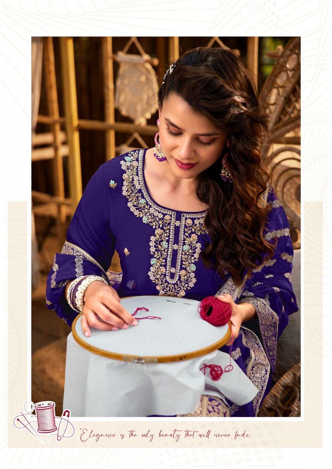 VASTRA VOL-5 BY ANJU FABRICS IN ROMAN SILK WITH PURE HANDWORK AND BANARASI JACQUARD DUPATTA