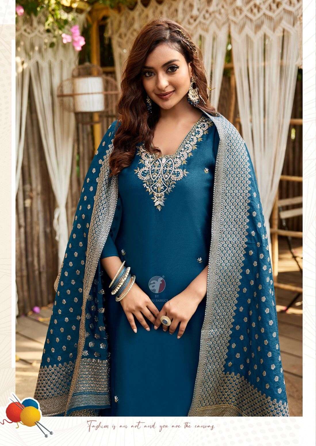 VASTRA VOL-5 BY ANJU FABRICS IN ROMAN SILK WITH PURE HANDWORK AND BANARASI JACQUARD DUPATTA