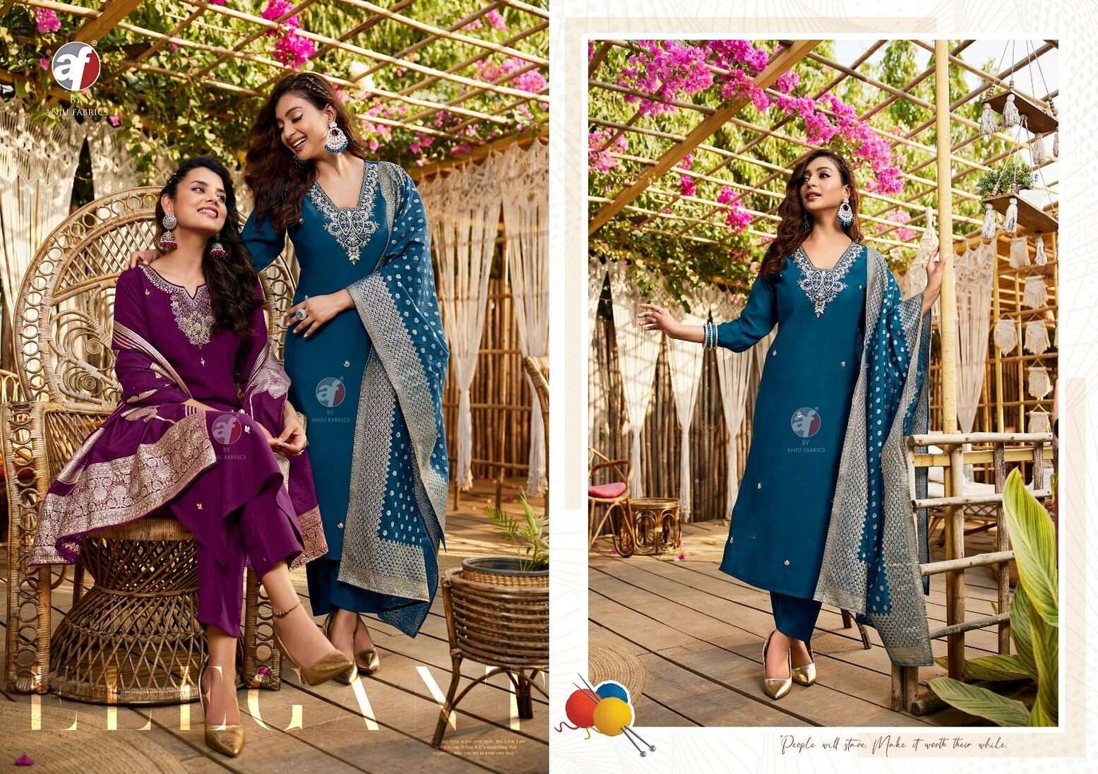 VASTRA VOL-5 BY ANJU FABRICS IN ROMAN SILK WITH PURE HANDWORK AND BANARASI JACQUARD DUPATTA