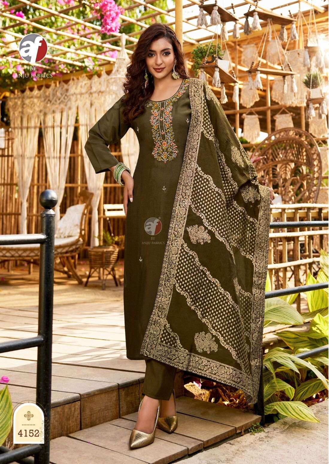 VASTRA VOL-5 BY ANJU FABRICS IN ROMAN SILK WITH PURE HANDWORK AND BANARASI JACQUARD DUPATTA