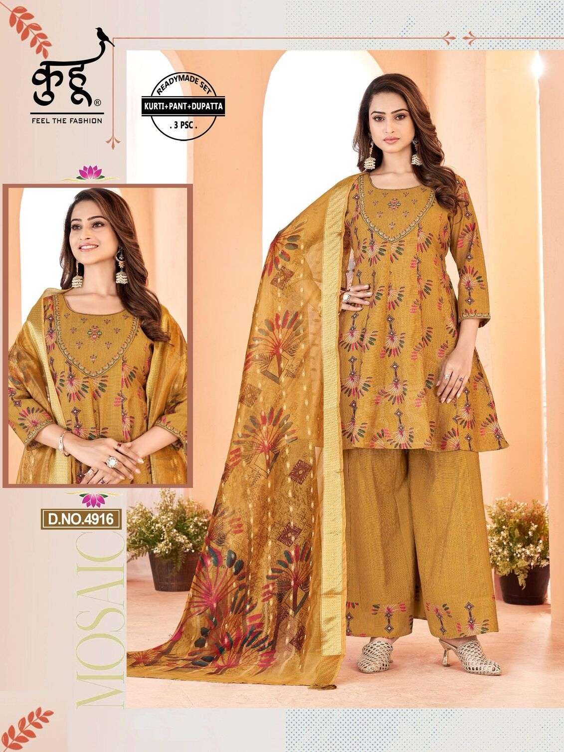 VOL-9 BY KUHOO IN FANCY FABRIC WITH INAR ATTACH 