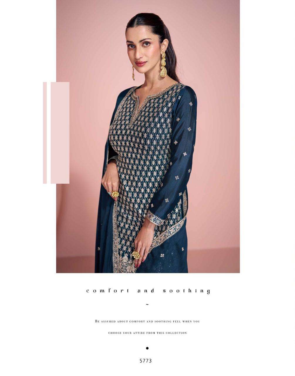 ZOHA BY SAYURI DESIGNER IN PREMIUM REAL CHINON SILK WITH EMBROIDERED