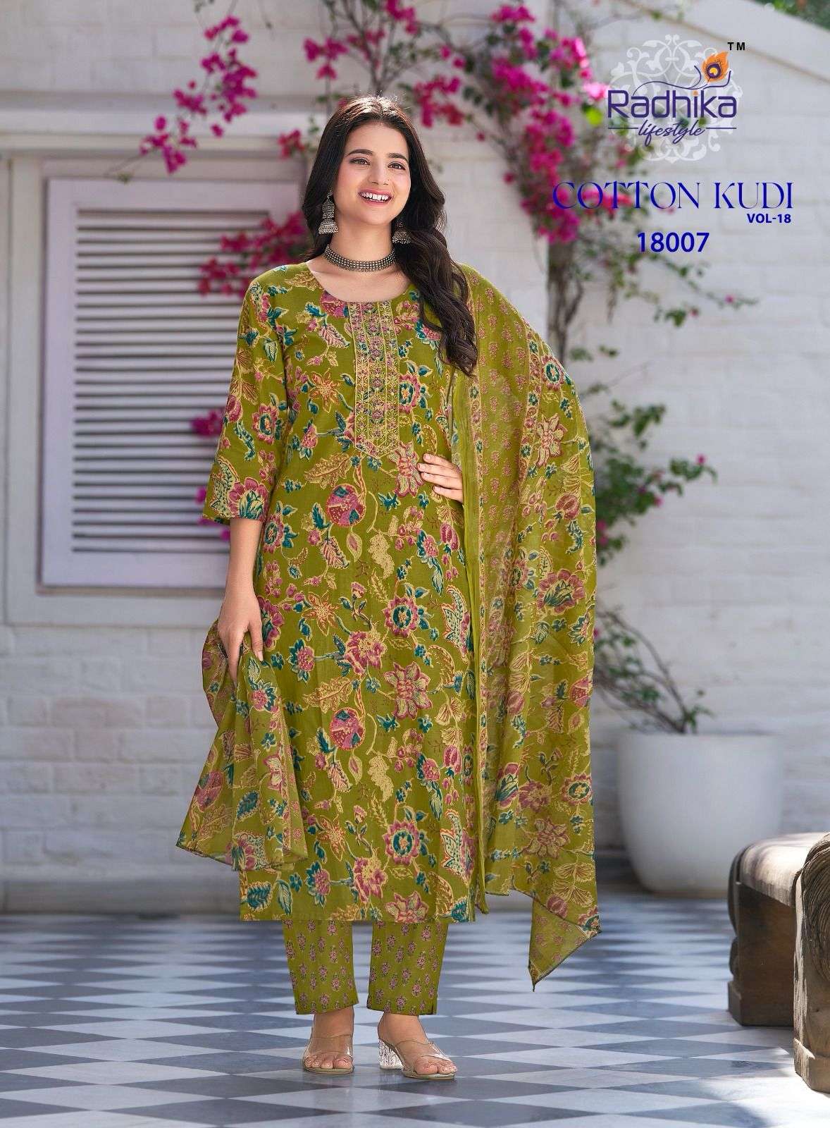COTTON KUDI VOL-18 BY RADHIKA LIFE STYLE IN PURE COTTON KURTI WITH PANT& DUPPATTA