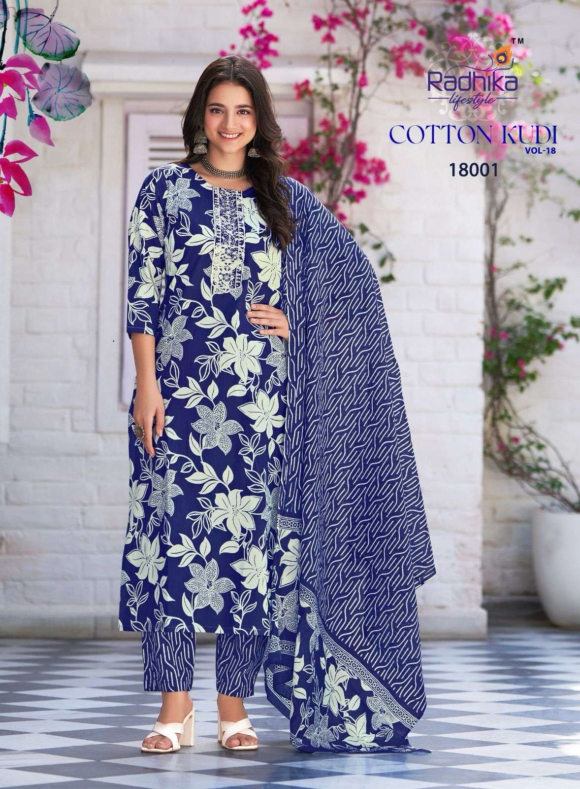 COTTON KUDI VOL-18 BY RADHIKA LIFE STYLE IN PURE COTTON KURTI WITH PANT& DUPPATTA