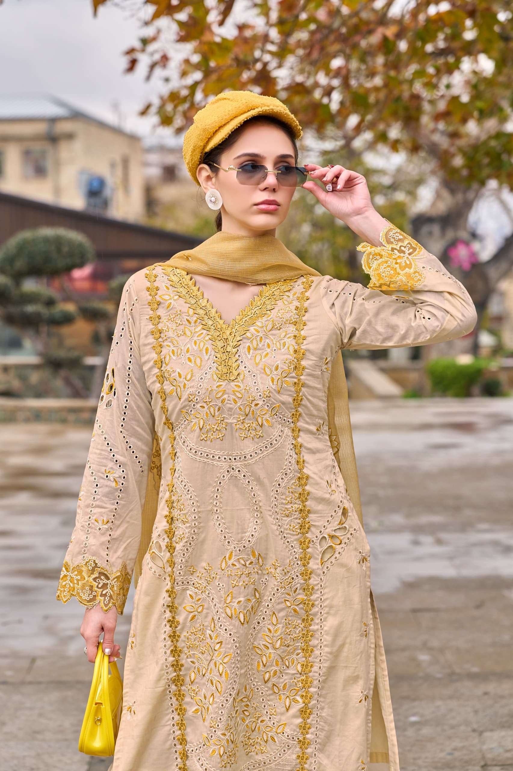 D.N:-1329 TO 1335 BY AMARA FASHION IN COTTON PAKISTANI HEAVY KURTI SET WITH DUPATTA