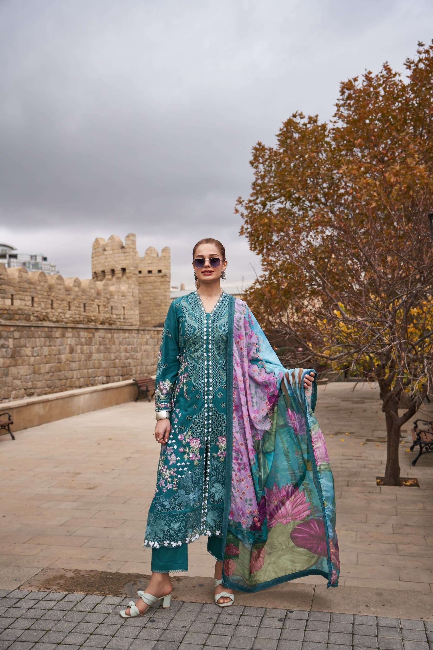 D.N:-1329 TO 1335 BY AMARA FASHION IN COTTON PAKISTANI HEAVY KURTI SET WITH DUPATTA