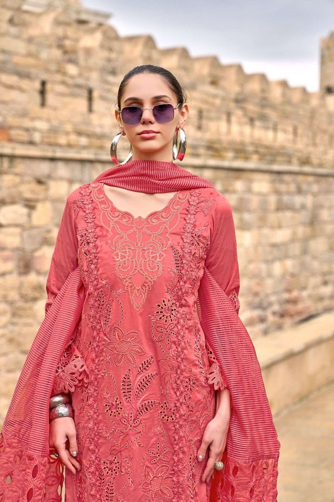 D.N:-1329 TO 1335 BY AMARA FASHION IN COTTON PAKISTANI HEAVY KURTI SET WITH DUPATTA