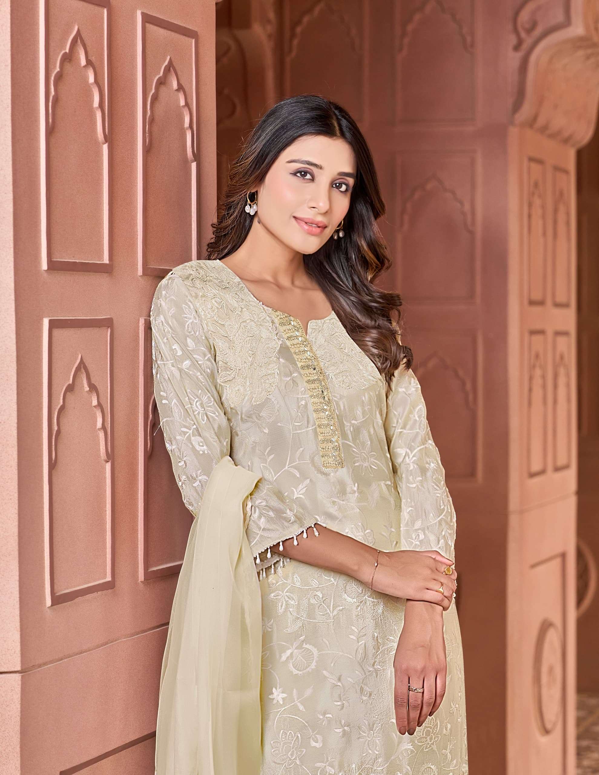 D.N:-1329 TO 1335 BY AMARA FASHION IN COTTON PAKISTANI HEAVY KURTI SET WITH DUPATTA