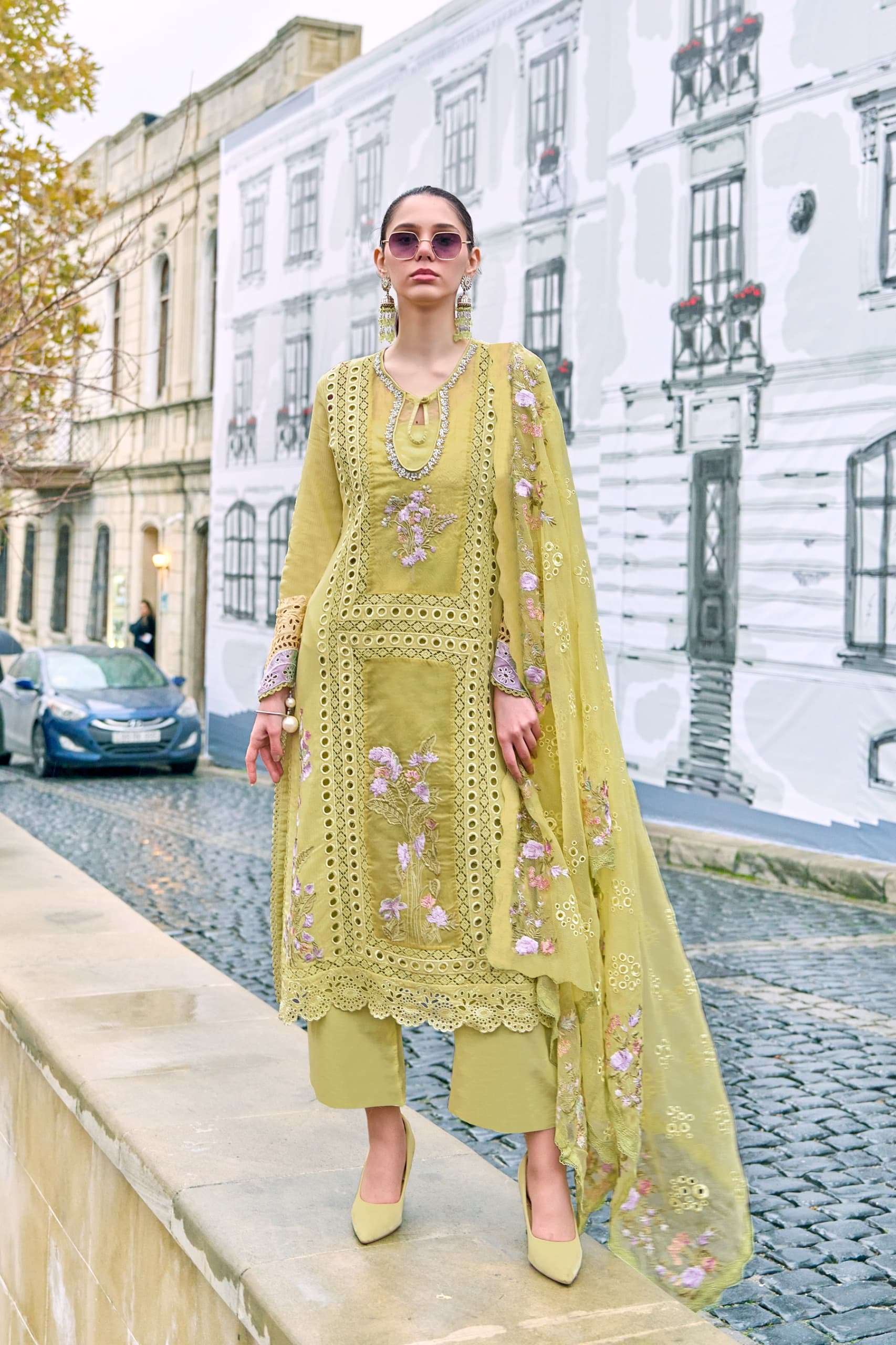 D.N:-1329 TO 1335 BY AMARA FASHION IN COTTON PAKISTANI HEAVY KURTI SET WITH DUPATTA