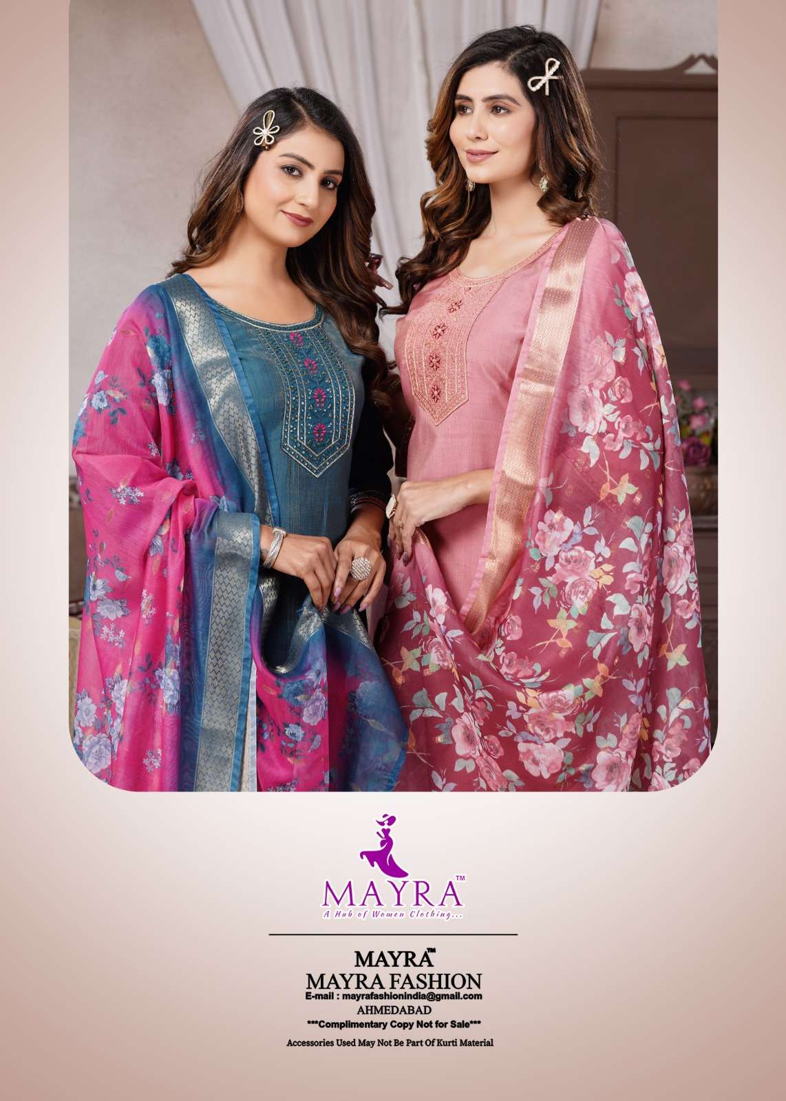 DIVA BY MAYRA FASHION IN VERTICAN SIMMER WITH SEQUENCE EMBROIDERY TIE AND BUTTI WORK