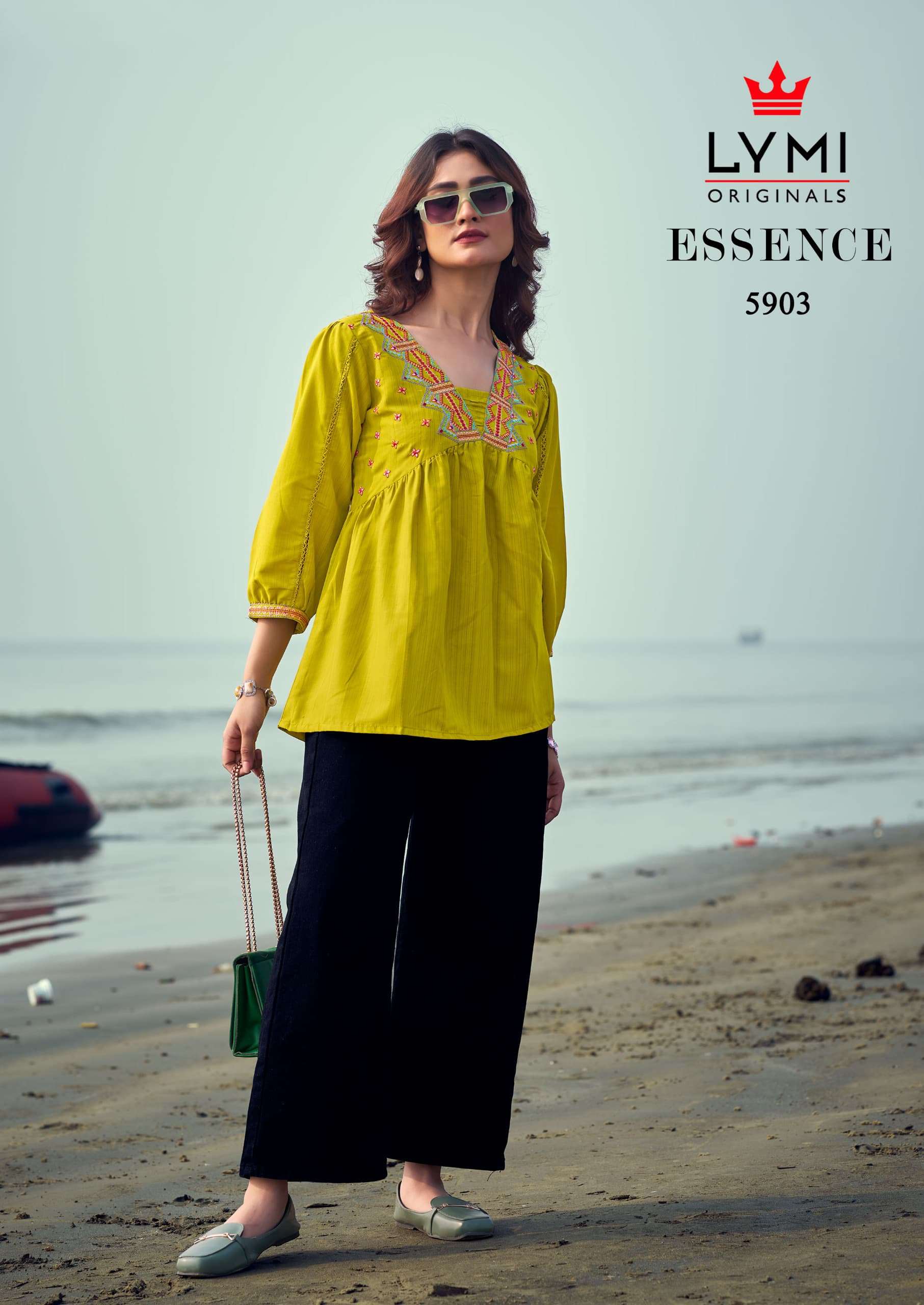 ESSENCE BY RANGOON IN VISCOSE WITH FANCY WORK TRENDING SERIES OF CATALOGS