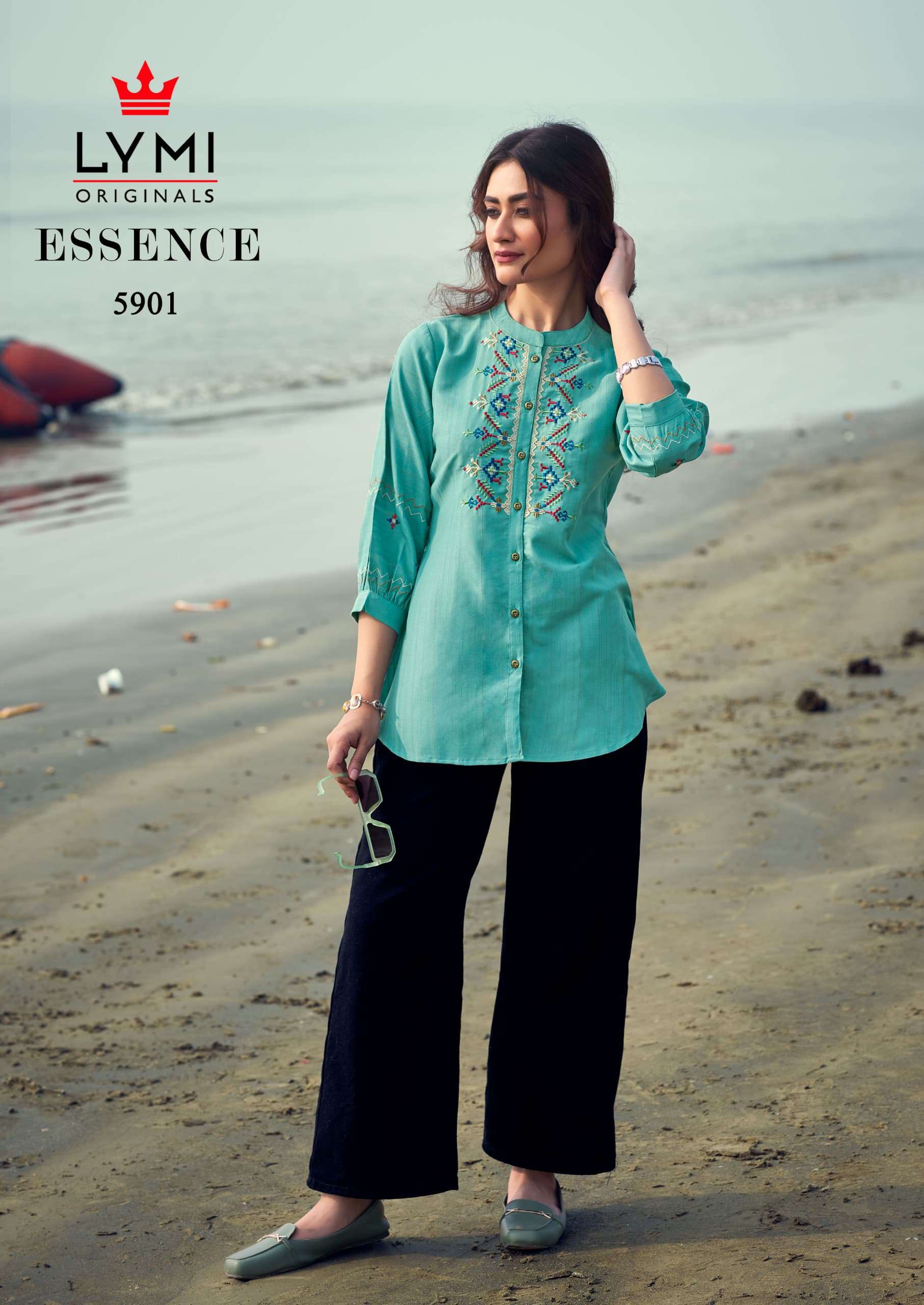 ESSENCE BY RANGOON IN VISCOSE WITH FANCY WORK TRENDING SERIES OF CATALOGS