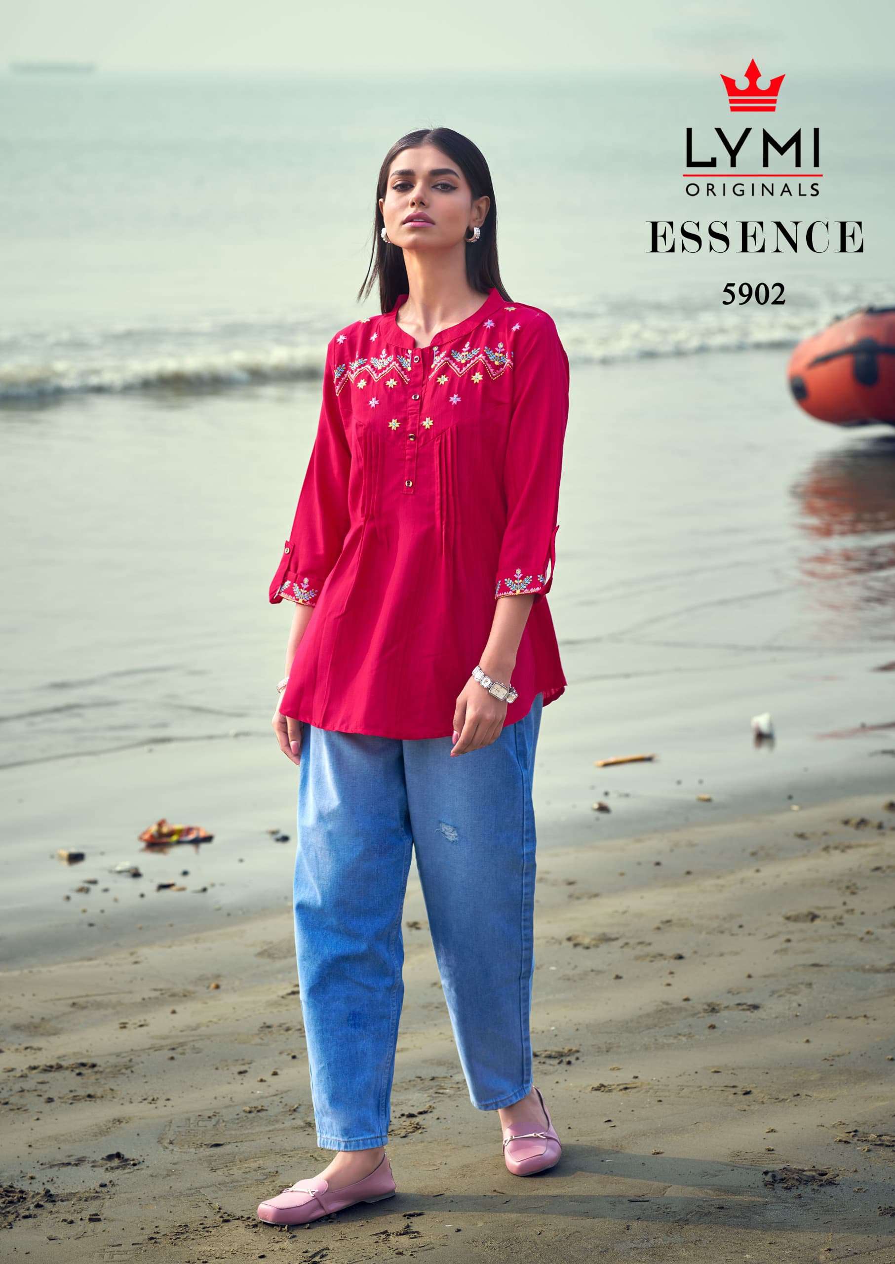 ESSENCE BY RANGOON IN VISCOSE WITH FANCY WORK TRENDING SERIES OF CATALOGS