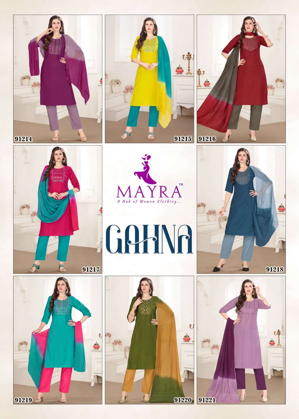GAHNA BY MAYRA FASHION IN VERTICAN DOBI WITH SEQUENCE EMBROIDERY TABLA WORK
