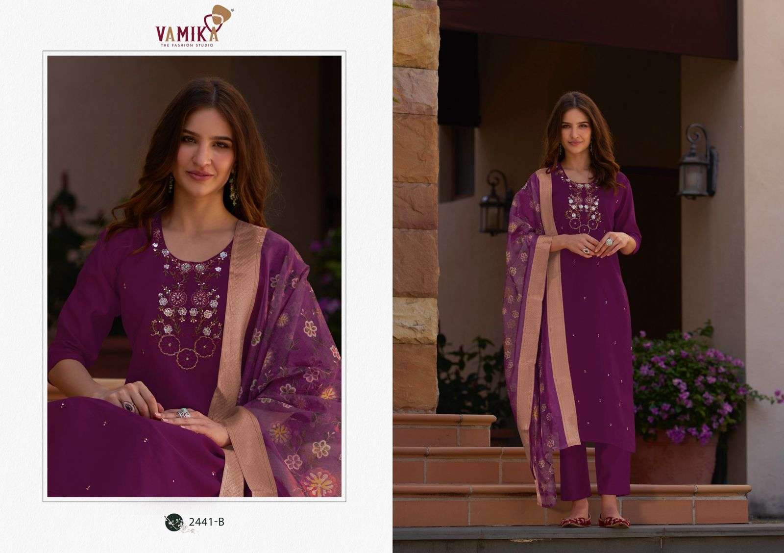 JANNAT VOL-1 BY VAMIKA IN HEAVY VISCOS VERTICAL SILK WITH CHEAP INNER WITH HANDWORK