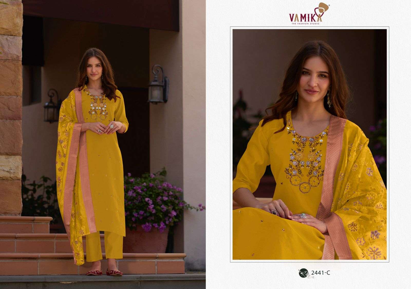 JANNAT VOL-1 BY VAMIKA IN HEAVY VISCOS VERTICAL SILK WITH CHEAP INNER WITH HANDWORK