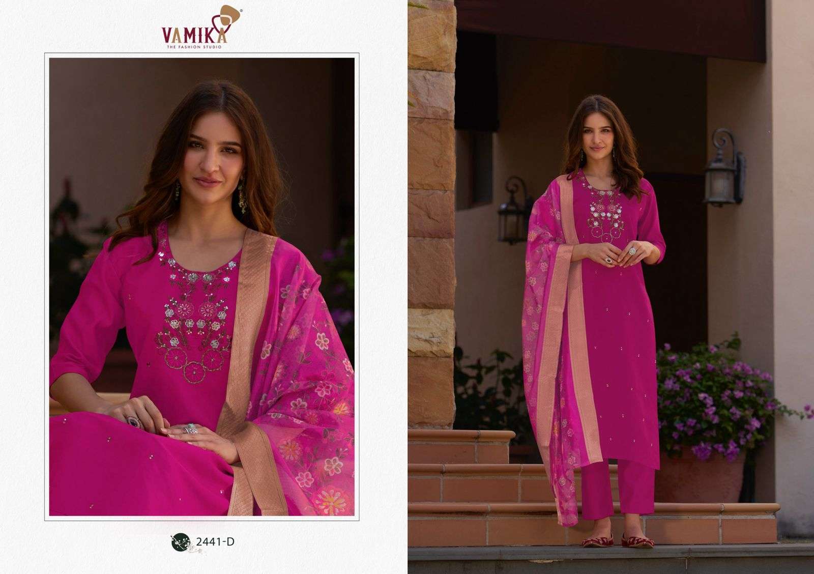 JANNAT VOL-1 BY VAMIKA IN HEAVY VISCOS VERTICAL SILK WITH CHEAP INNER WITH HANDWORK