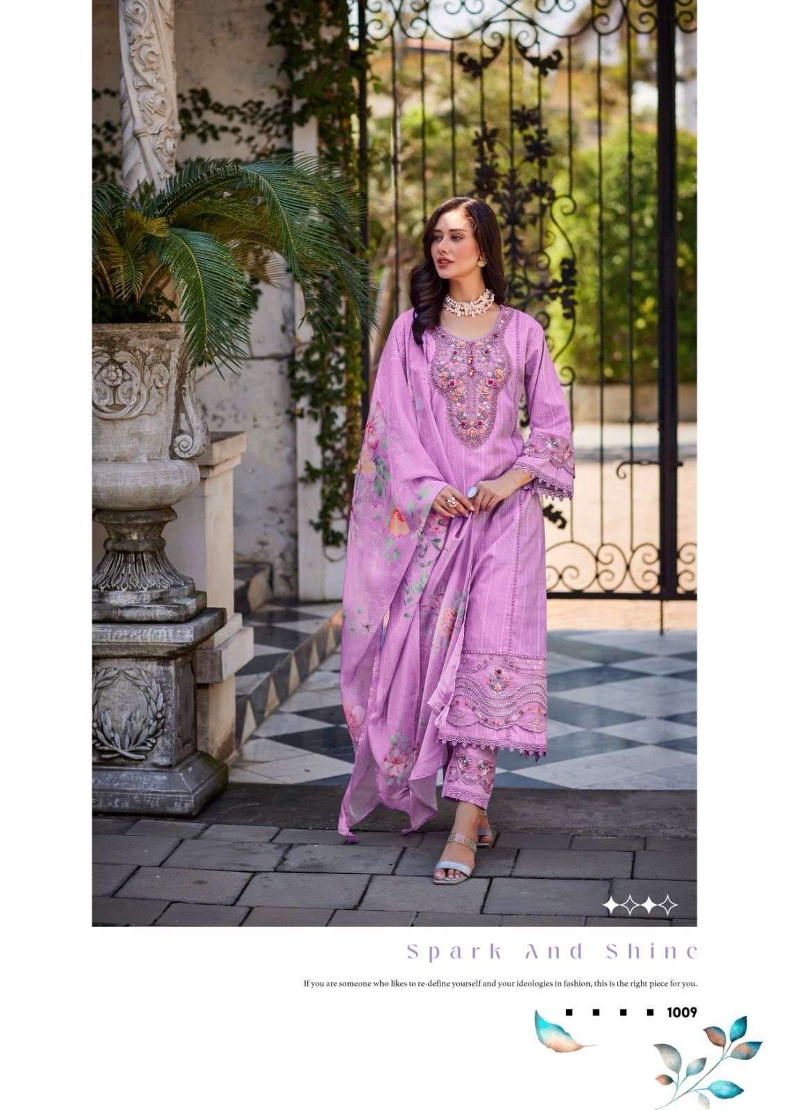 KAIA BY PRM TRENDZ IN PURE COTTON PETTERN WITH DESIGNER EMBROIDERED WORK WITH HANDWORK