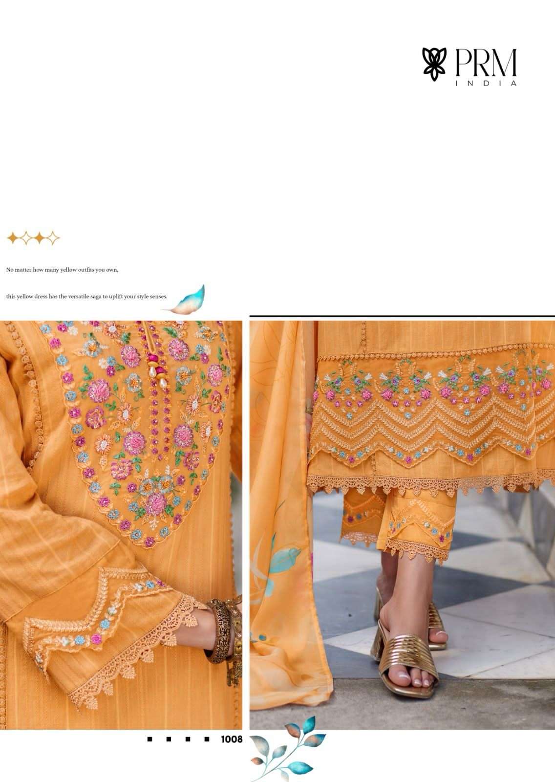 KAIA BY PRM TRENDZ IN PURE COTTON PETTERN WITH DESIGNER EMBROIDERED WORK WITH HANDWORK