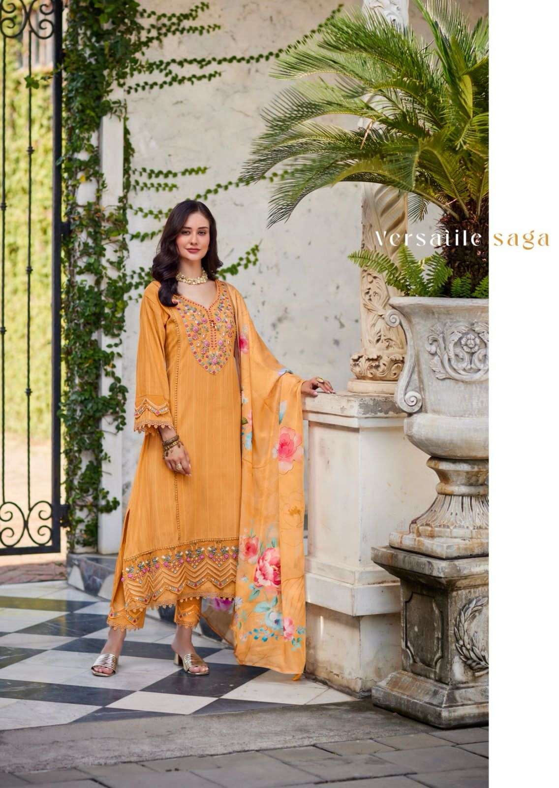 KAIA BY PRM TRENDZ IN PURE COTTON PETTERN WITH DESIGNER EMBROIDERED WORK WITH HANDWORK