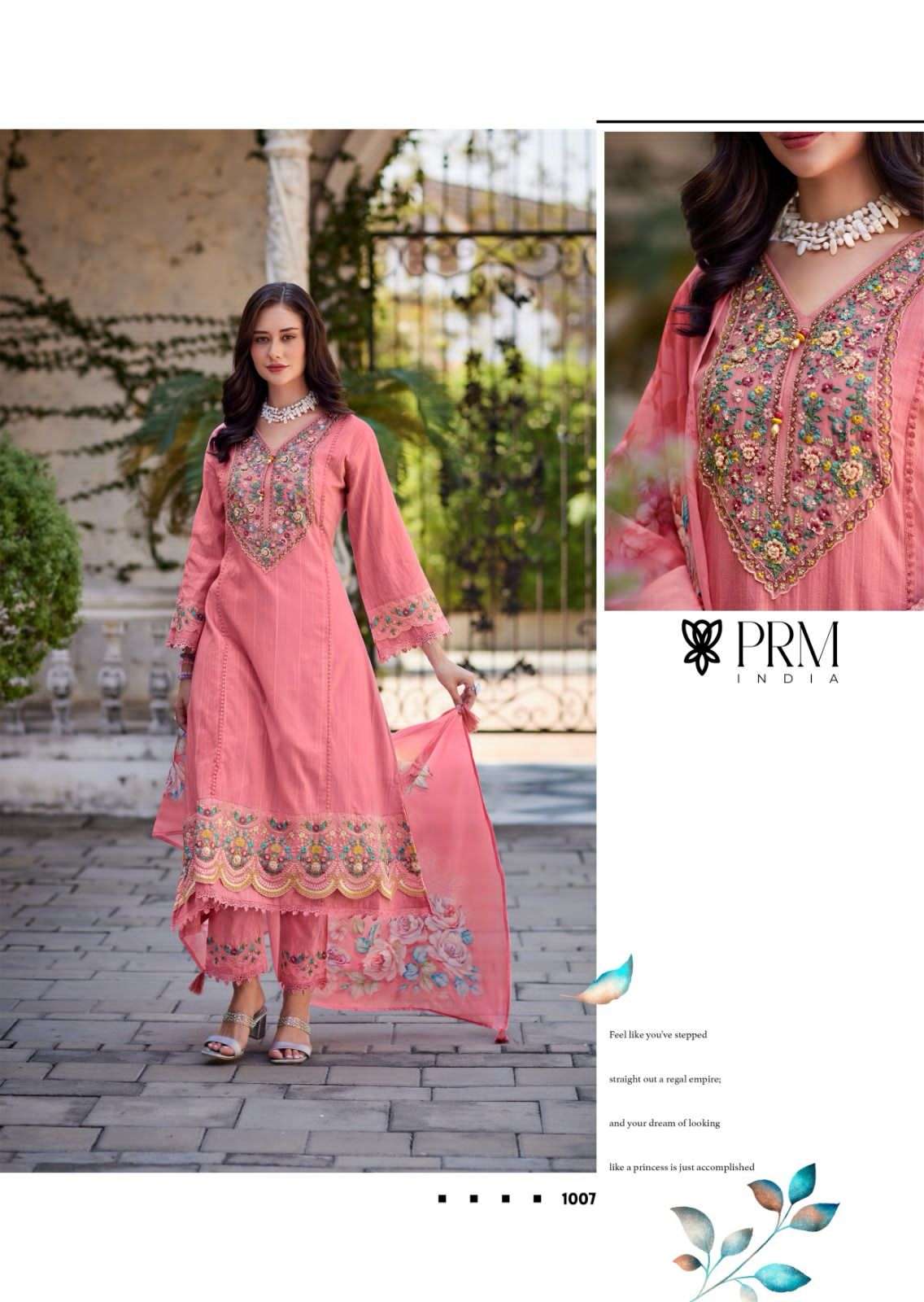 KAIA BY PRM TRENDZ IN PURE COTTON PETTERN WITH DESIGNER EMBROIDERED WORK WITH HANDWORK