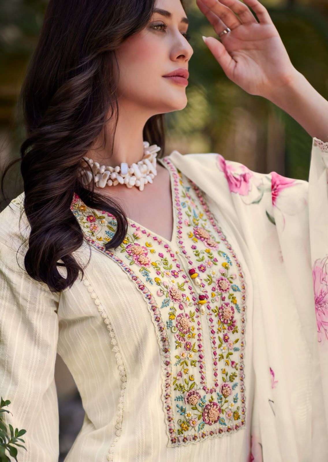 KAIA BY PRM TRENDZ IN PURE COTTON PETTERN WITH DESIGNER EMBROIDERED WORK WITH HANDWORK