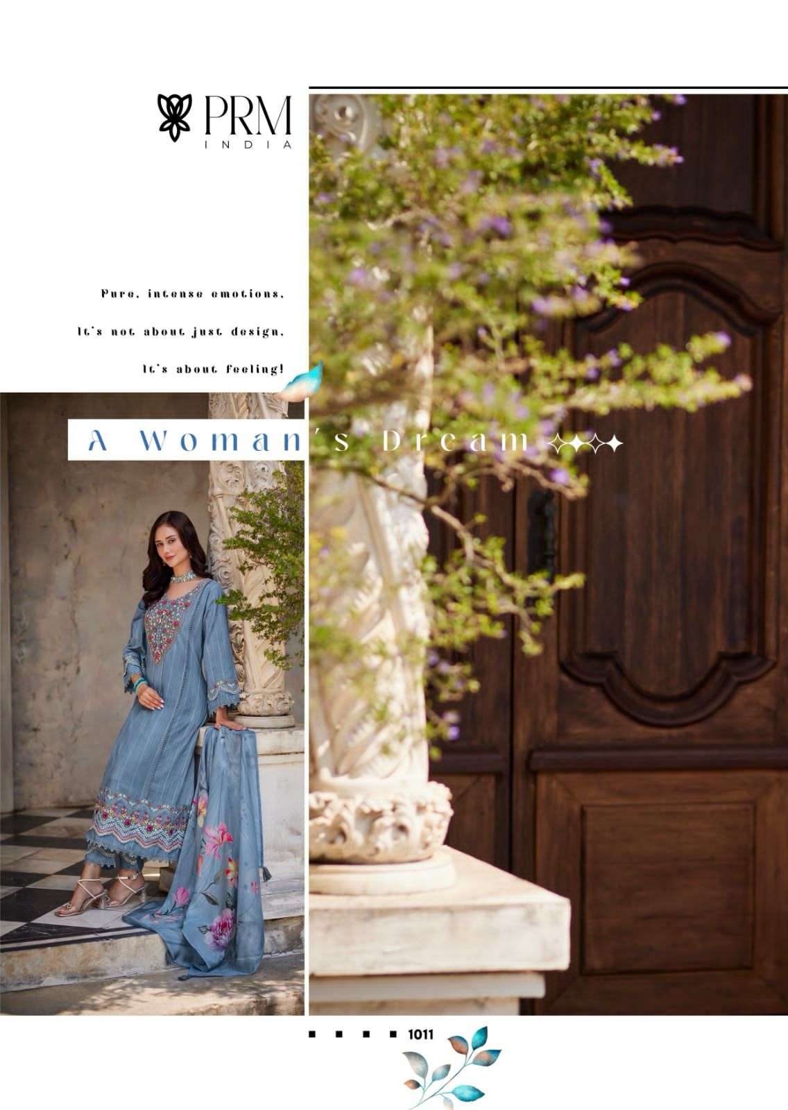 KAIA BY PRM TRENDZ IN PURE COTTON PETTERN WITH DESIGNER EMBROIDERED WORK WITH HANDWORK