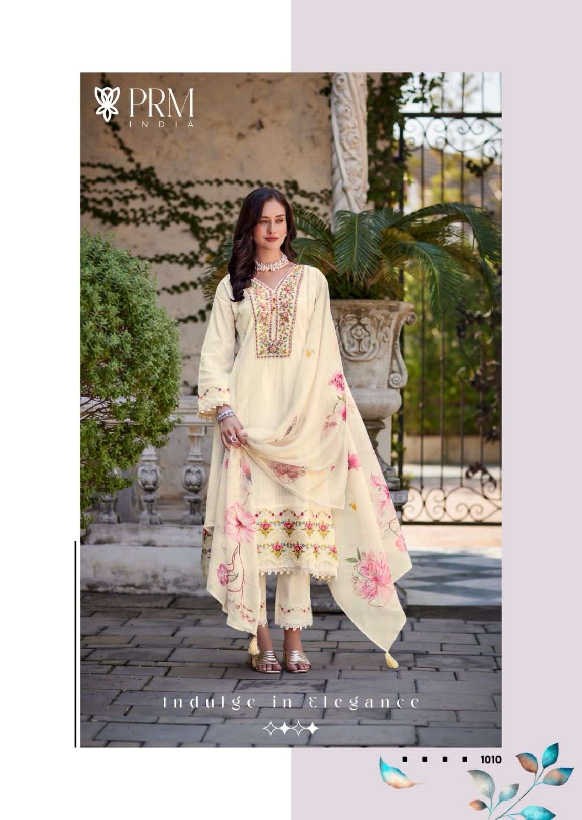 KAIA BY PRM TRENDZ IN PURE COTTON PETTERN WITH DESIGNER EMBROIDERED WORK WITH HANDWORK