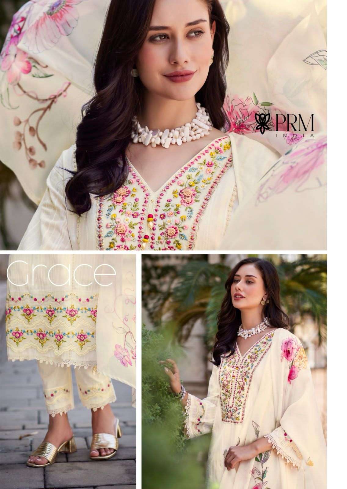 KAIA BY PRM TRENDZ IN PURE COTTON PETTERN WITH DESIGNER EMBROIDERED WORK WITH HANDWORK