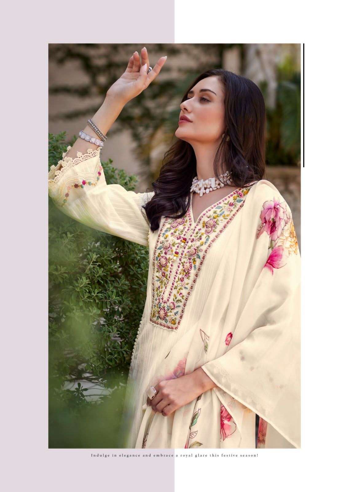 KAIA BY PRM TRENDZ IN PURE COTTON PETTERN WITH DESIGNER EMBROIDERED WORK WITH HANDWORK