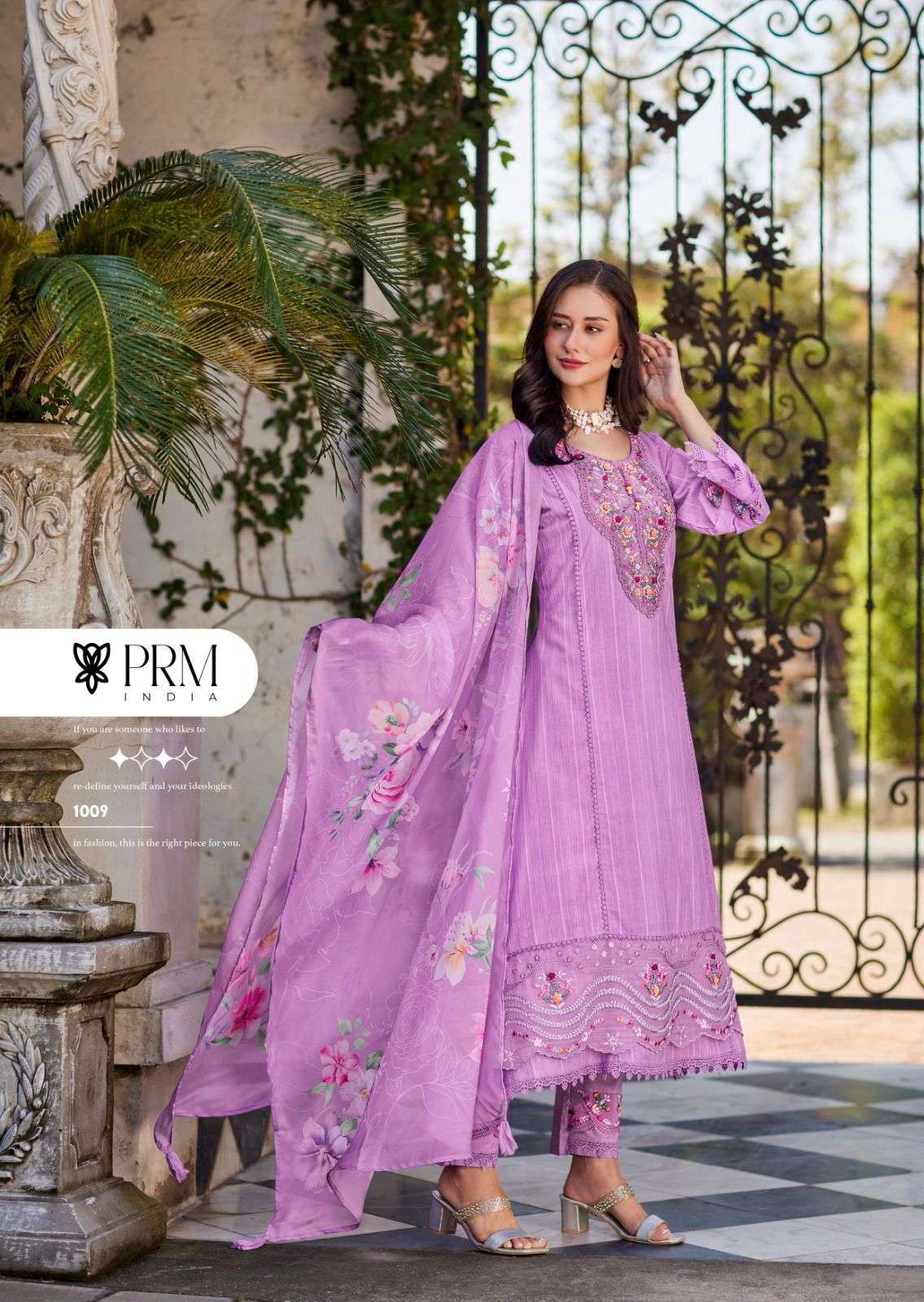 KAIA BY PRM TRENDZ IN PURE COTTON PETTERN WITH DESIGNER EMBROIDERED WORK WITH HANDWORK