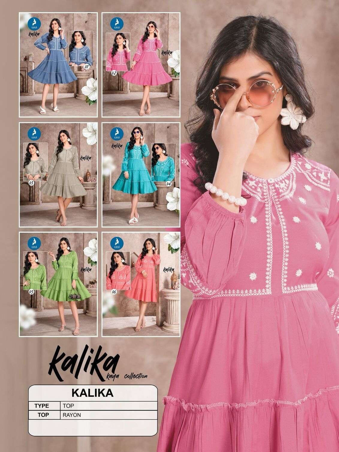 KALIKA BY KAYA KURTI IN RAYON ONE PIECE CONCEPT SUPER QUALITY FABRICS 