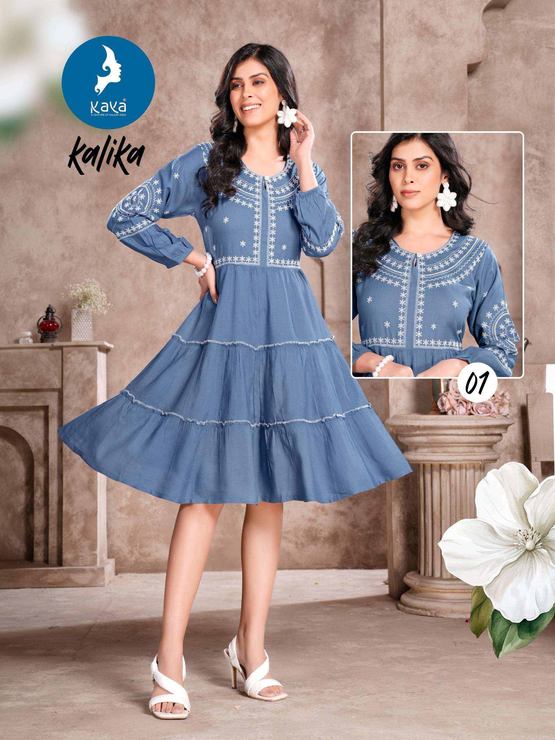 KALIKA BY KAYA KURTI IN RAYON ONE PIECE CONCEPT SUPER QUALITY FABRICS 