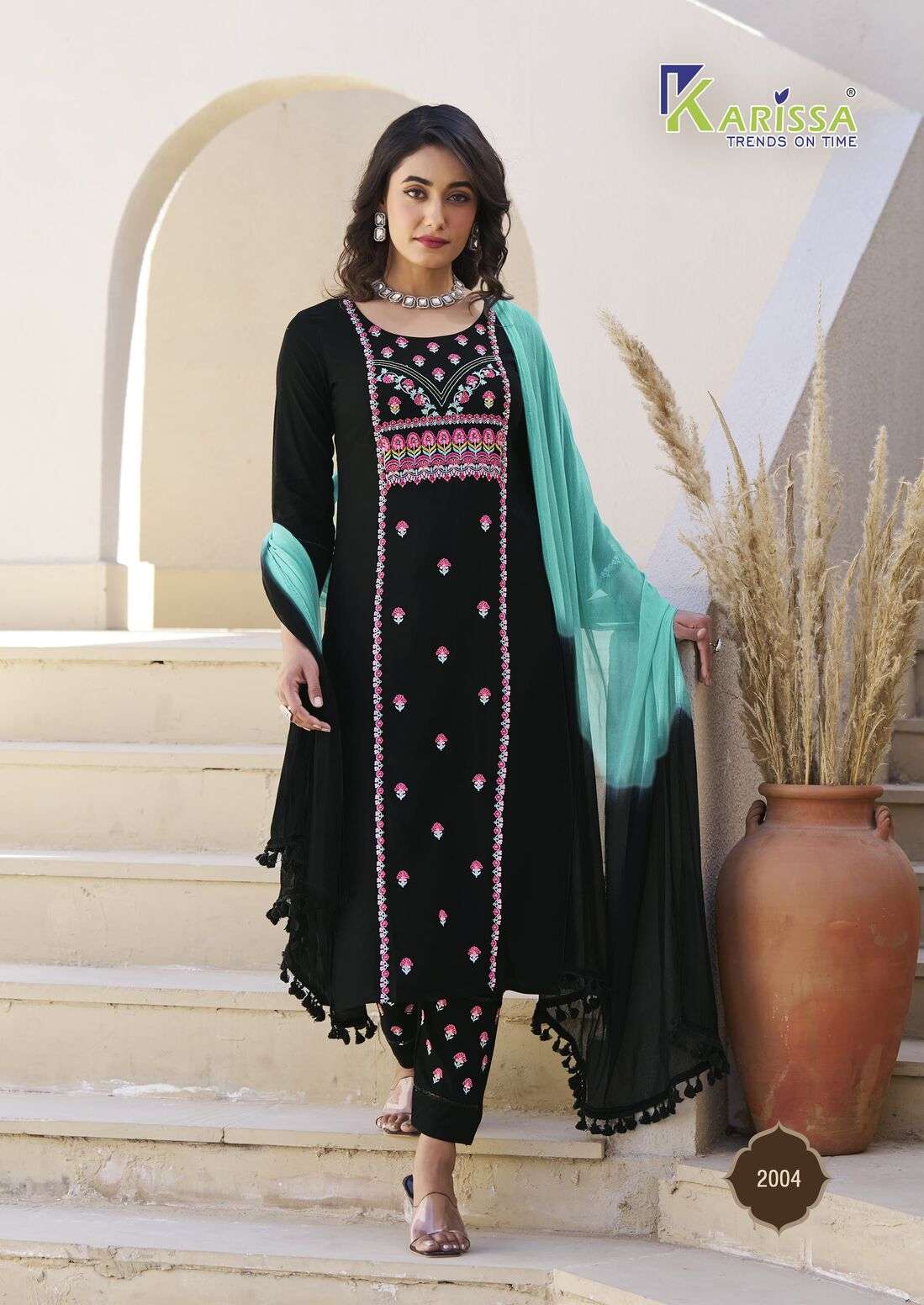 KASIDA VOL-2 BY KARISSA IN PREMIUM LIVE RAYON WITH NAZNEEN DUPATTA WITH LACE AND HANDWORK