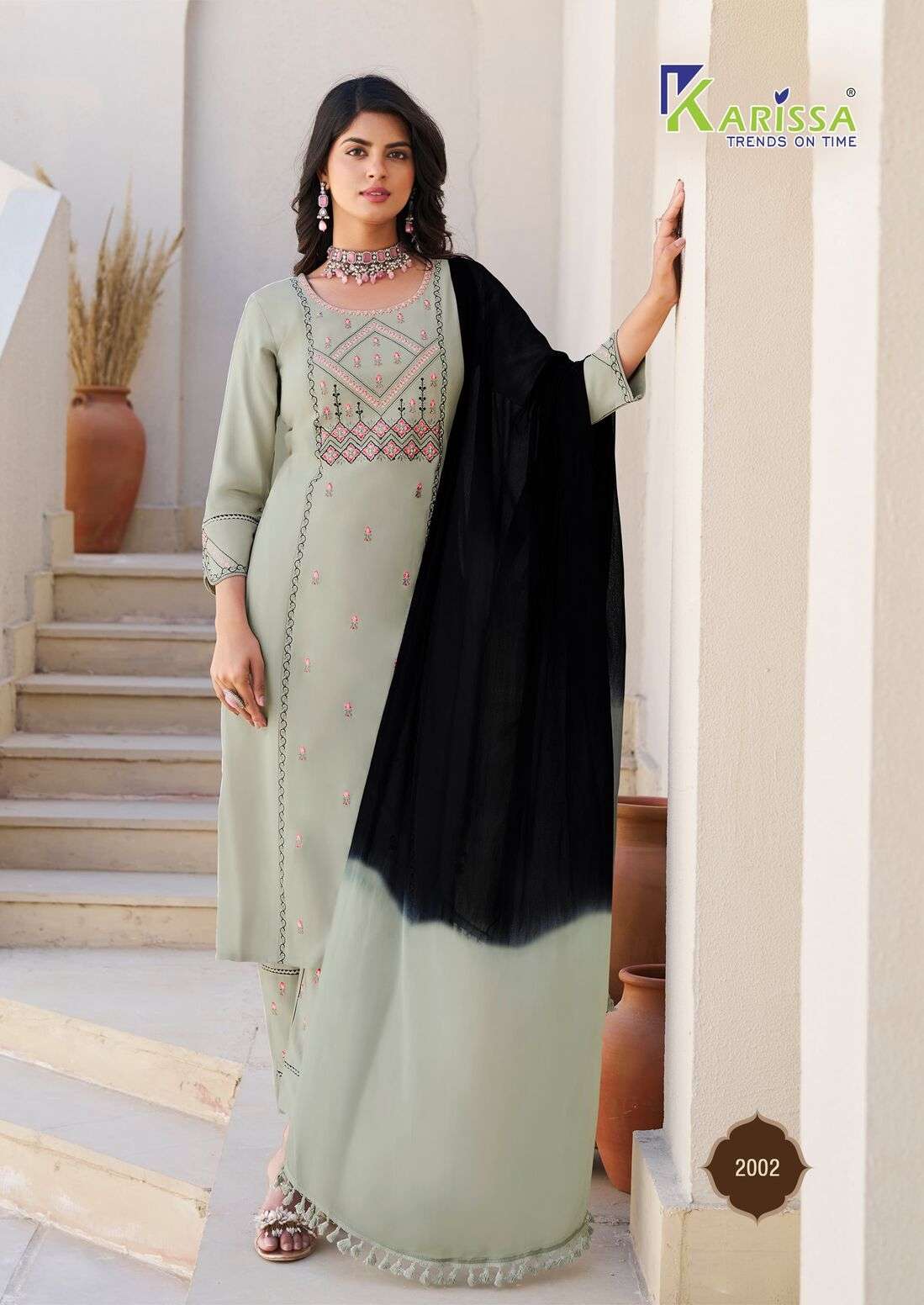 KASIDA VOL-2 BY KARISSA IN PREMIUM LIVE RAYON WITH NAZNEEN DUPATTA WITH LACE AND HANDWORK