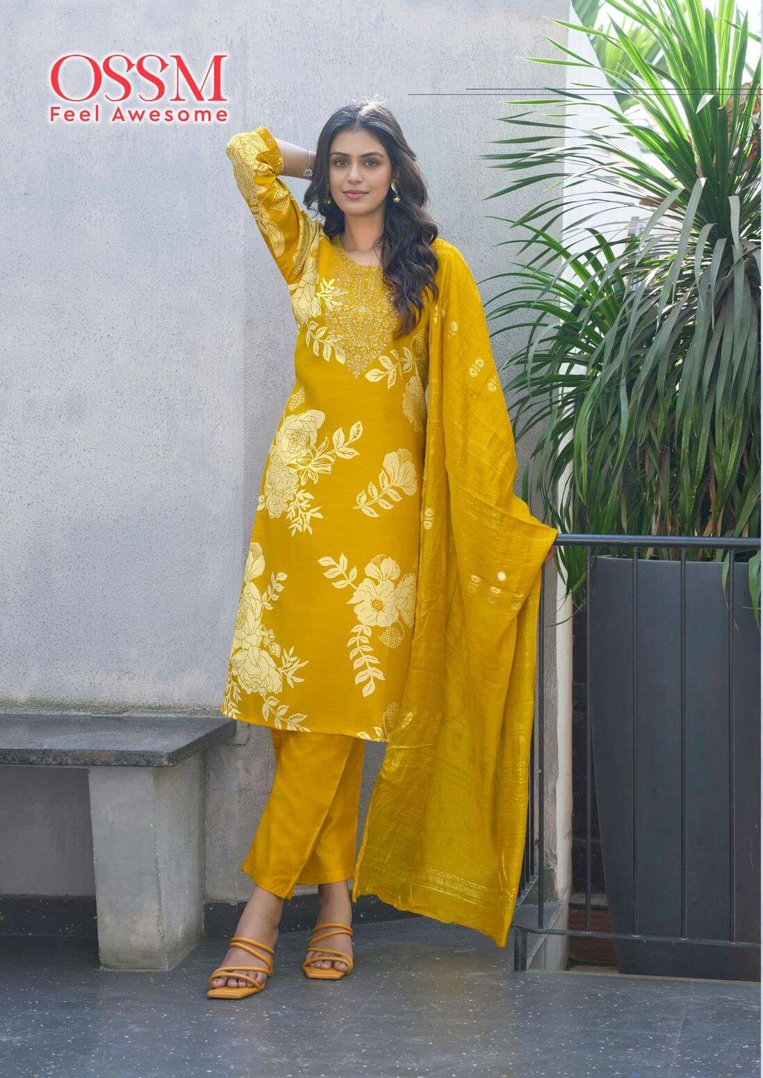 MUSKAN VOL-8 BY OSSM IN PREMIUM CHANDERI MODAL FOIL PRINT WITH EMBROIDERY WORK