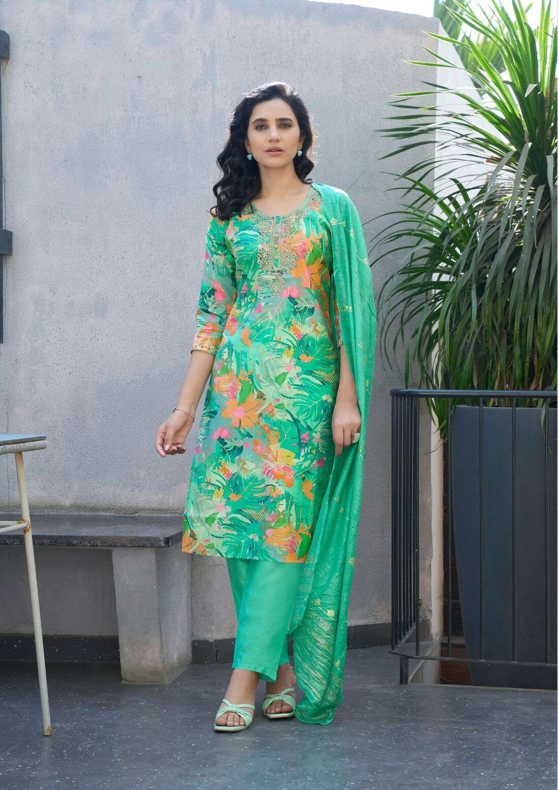 MUSKAN VOL-8 BY OSSM IN PREMIUM CHANDERI MODAL FOIL PRINT WITH EMBROIDERY WORK