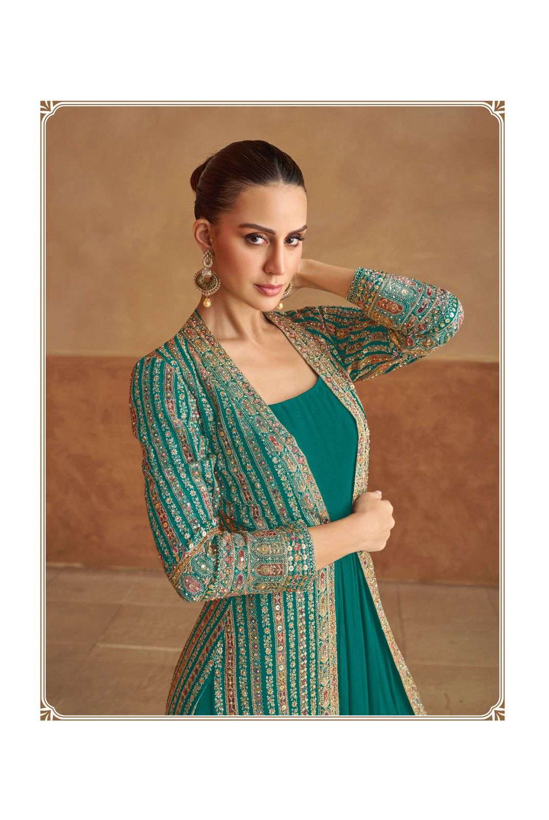 NABIYA BY GULKAYRA DESIGNER IN REAL GEORGETTE EMBROIDERY WITH FREE SIZE STITCHED