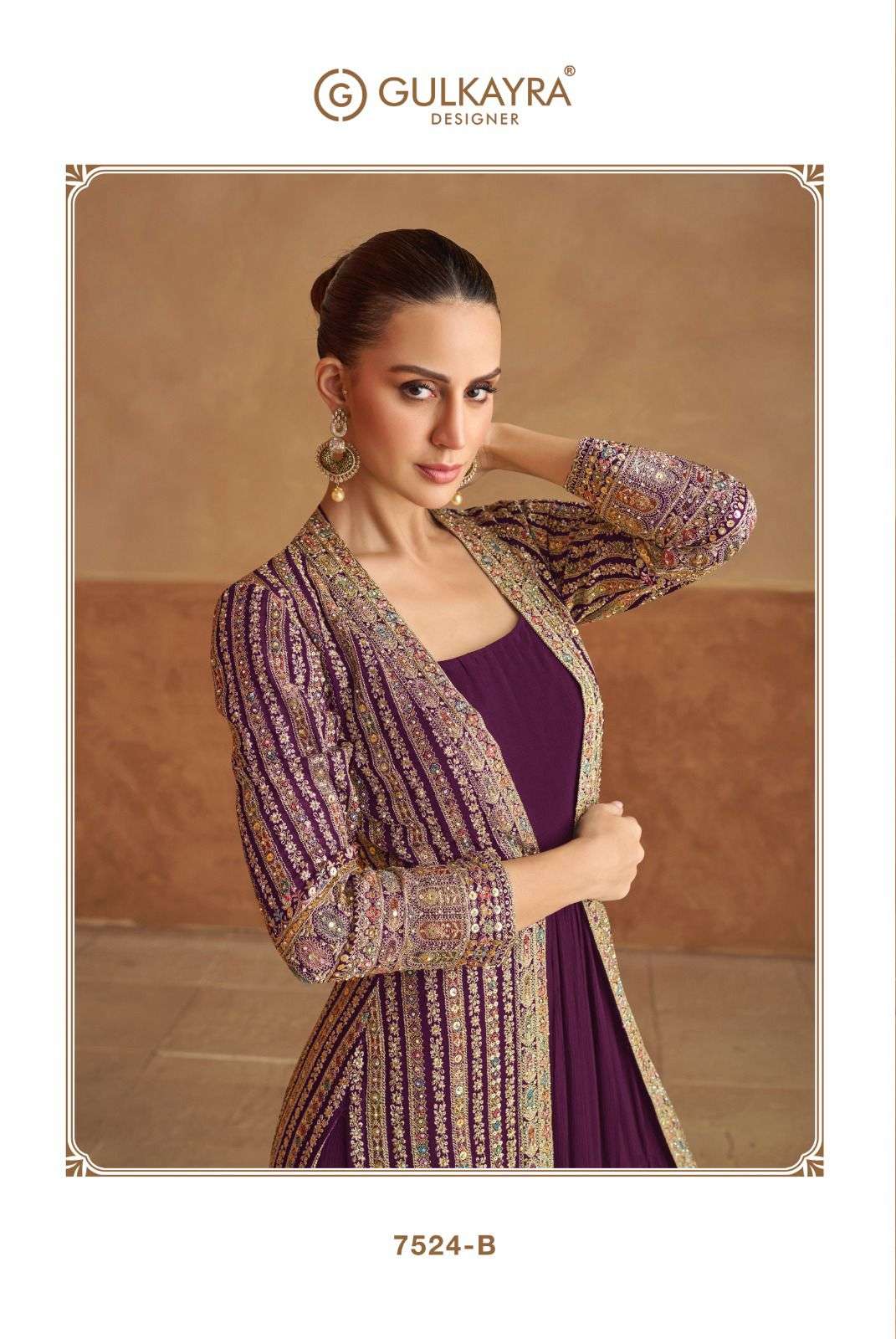 NABIYA BY GULKAYRA DESIGNER IN REAL GEORGETTE EMBROIDERY WITH FREE SIZE STITCHED