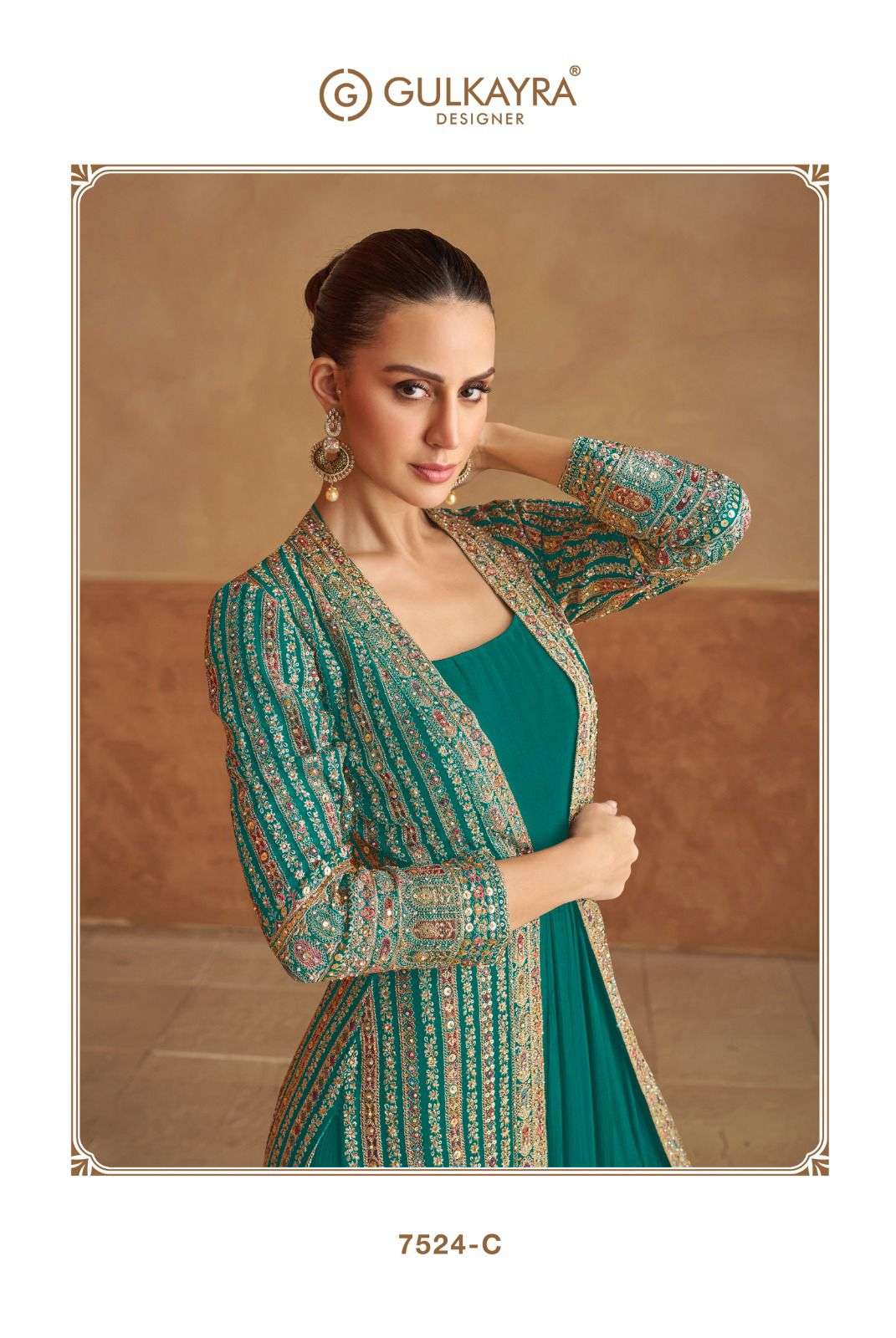 NABIYA BY GULKAYRA DESIGNER IN REAL GEORGETTE EMBROIDERY WITH FREE SIZE STITCHED