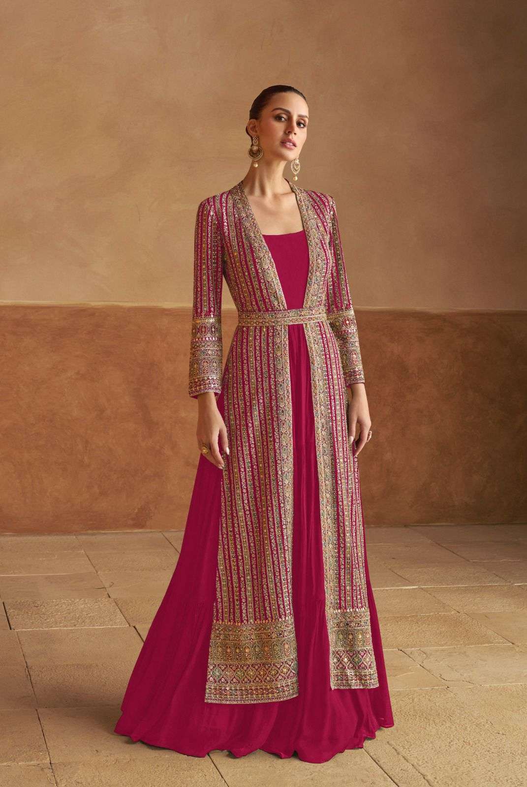 NABIYA BY GULKAYRA DESIGNER IN REAL GEORGETTE EMBROIDERY WITH FREE SIZE STITCHED