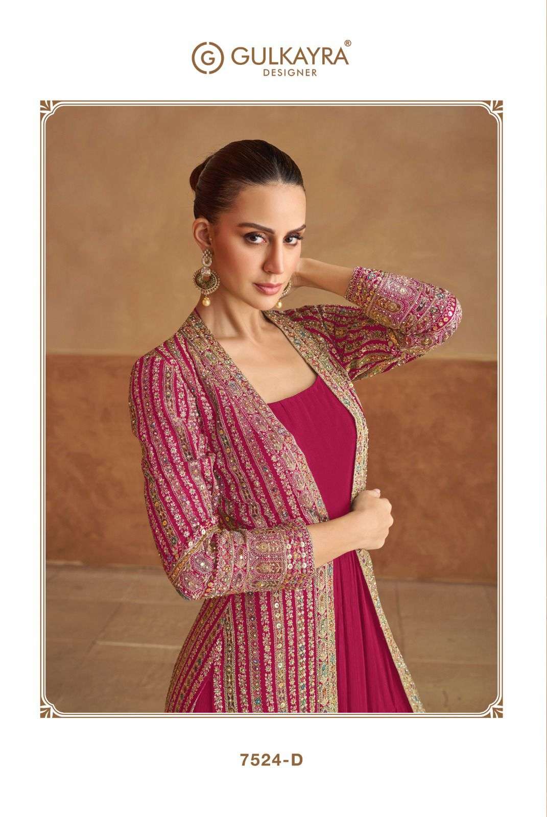 NABIYA BY GULKAYRA DESIGNER IN REAL GEORGETTE EMBROIDERY WITH FREE SIZE STITCHED