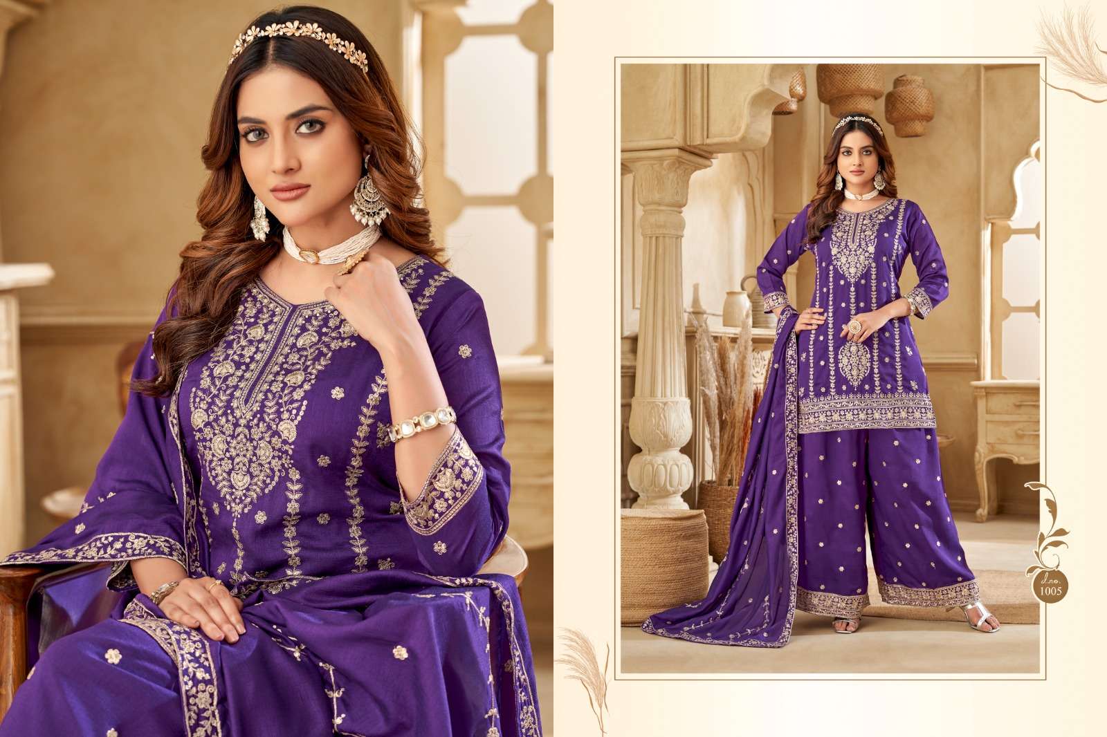 NEHA BY KF FASHION IN VICHITRA SILK WITH DUPATTA & EMBROIDERY SET