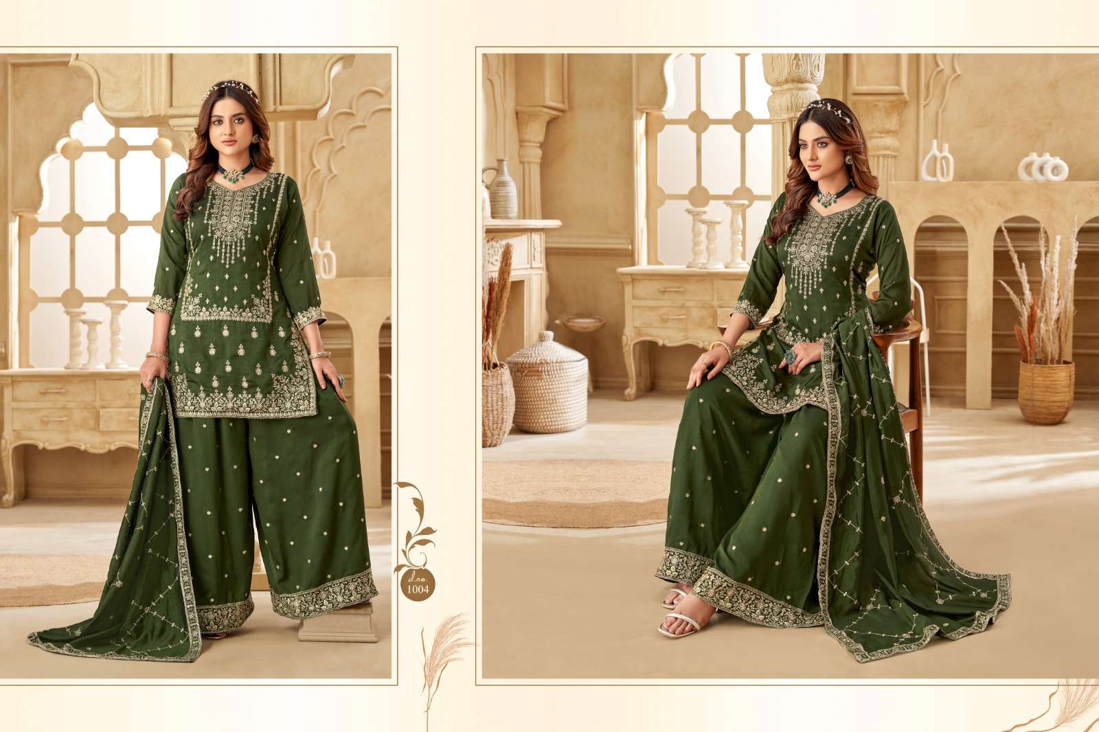 NEHA BY KF FASHION IN VICHITRA SILK WITH DUPATTA & EMBROIDERY SET