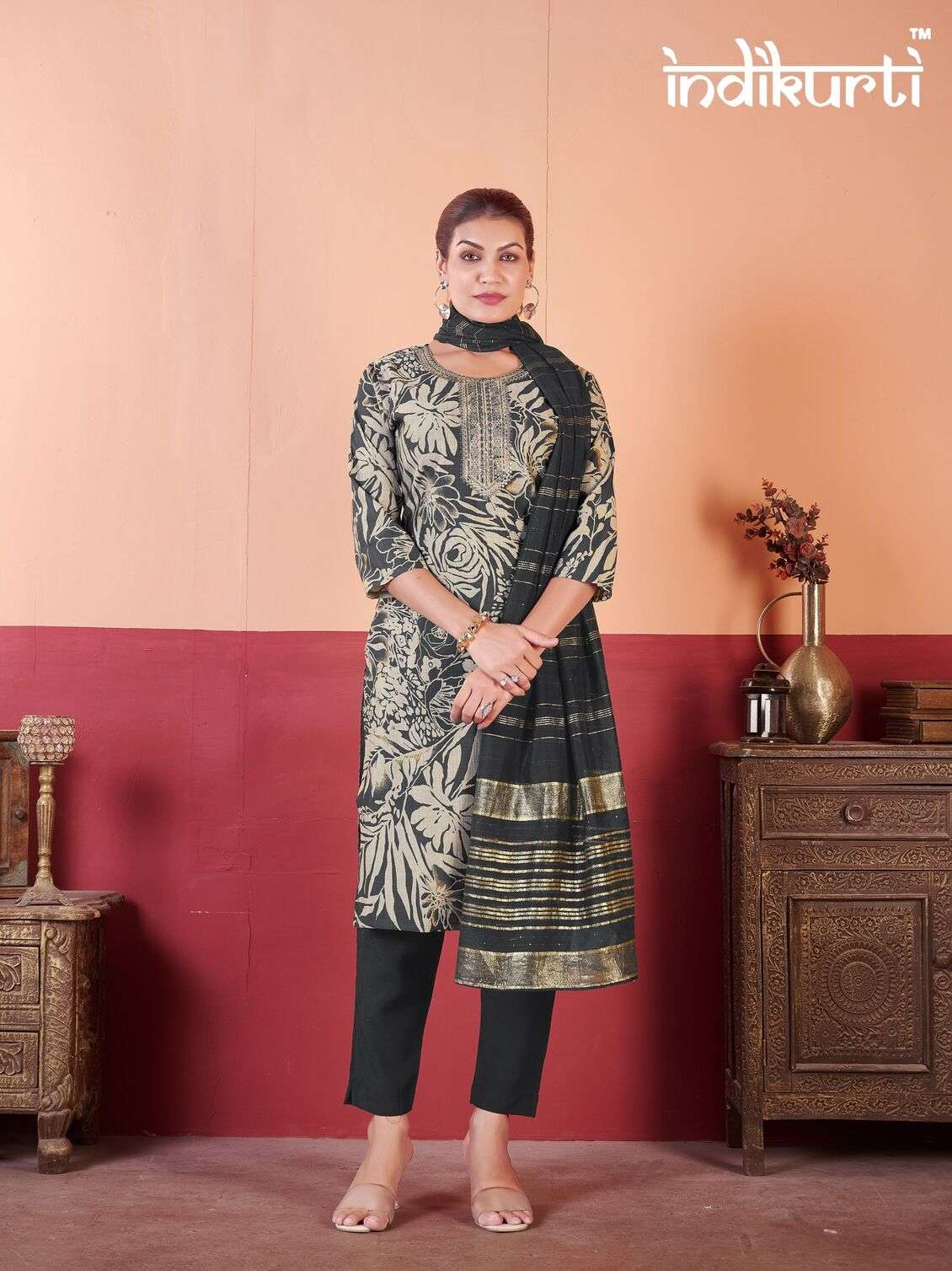 PAYAL VOL-2 BY INDIKURTI IN VERTICAN PRINT WITH FANCY EMBROIDERY WORK