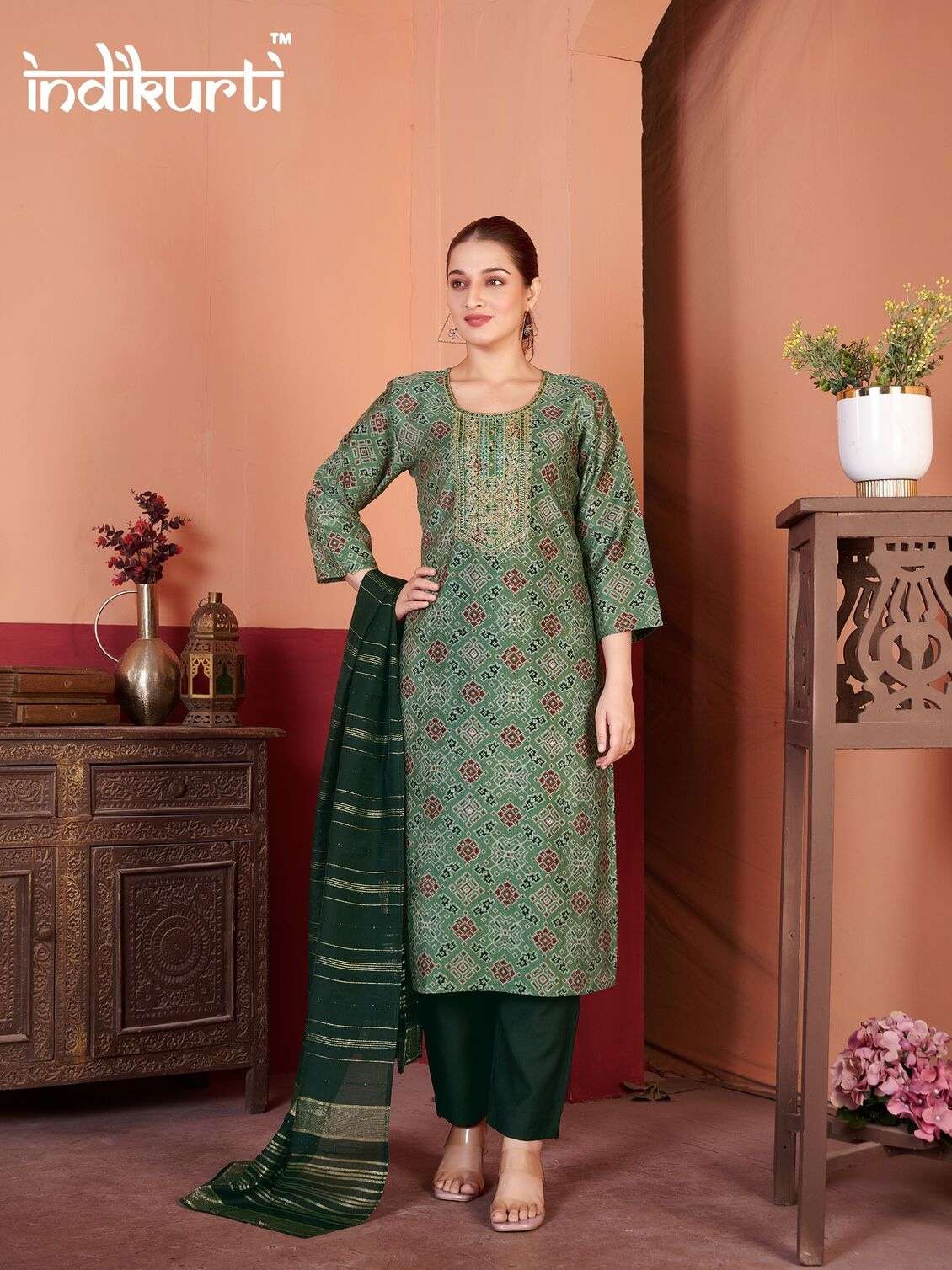 PAYAL VOL-2 BY INDIKURTI IN VERTICAN PRINT WITH FANCY EMBROIDERY WORK