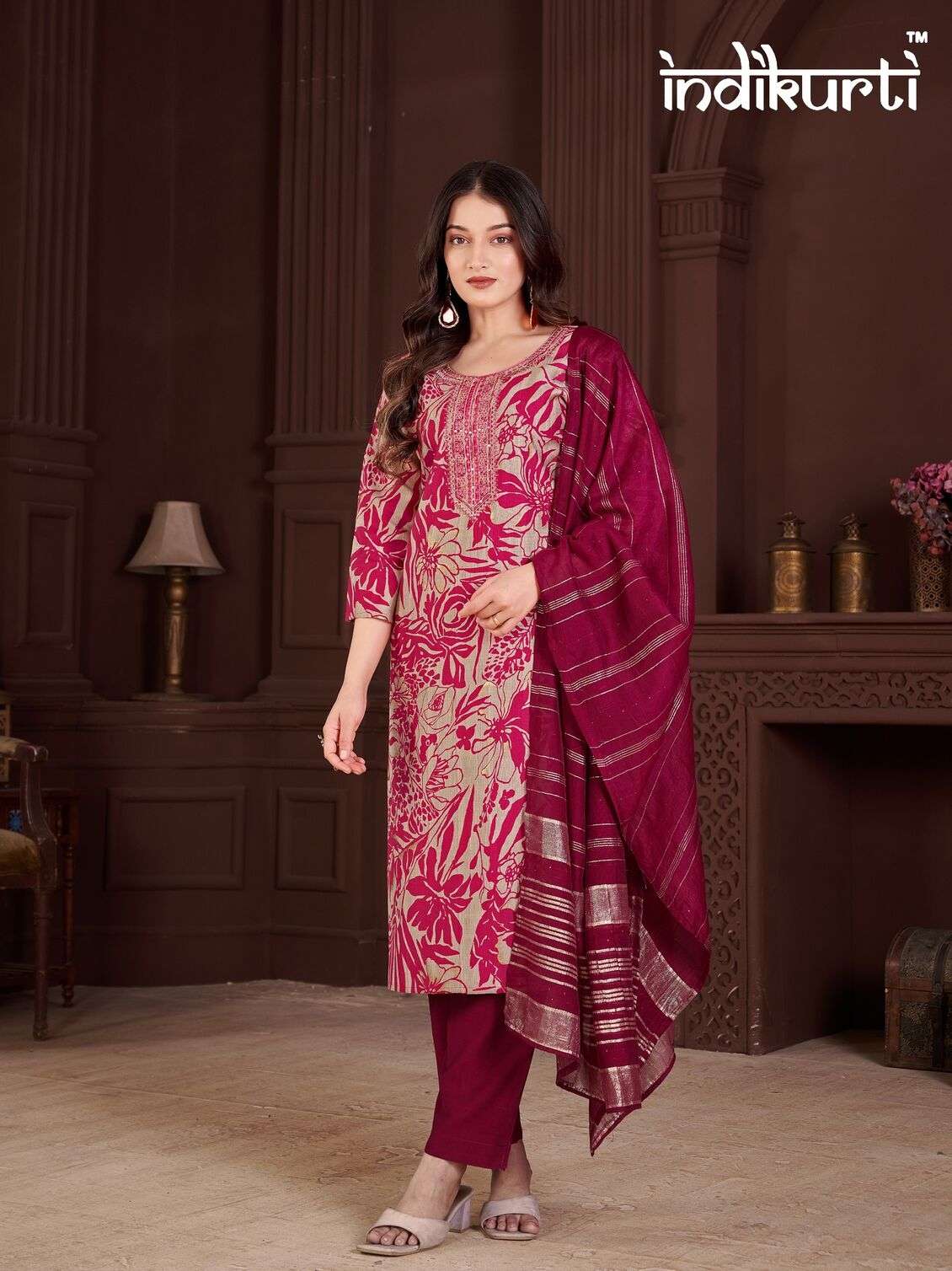 PAYAL VOL-3 BY INDIKURTI IN VERTICAN PRINT WITH FANCY EMBROIDERY WORK